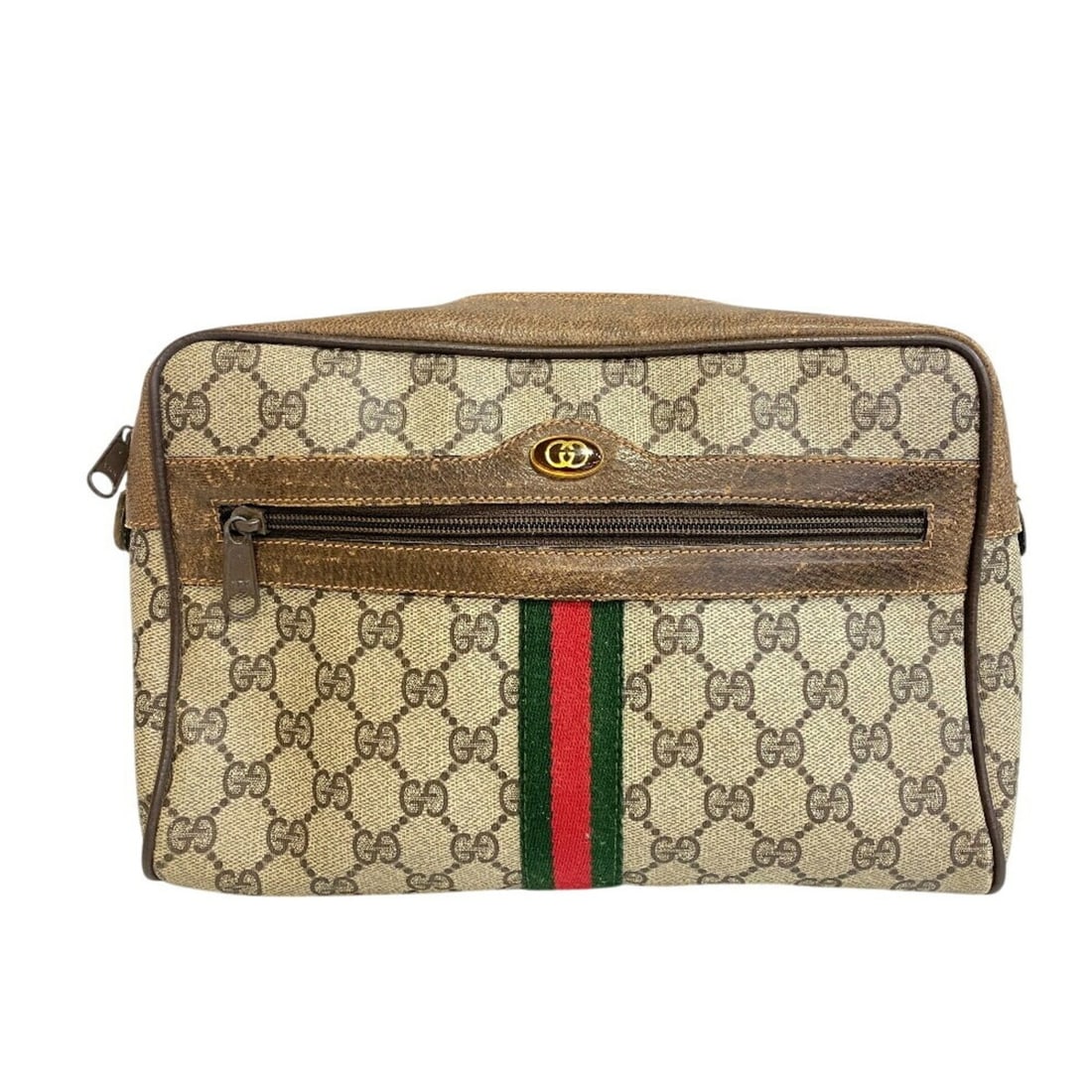 GUCCI Old Gucci 005 Second Bag Pouch Sherry Line GG Pattern Clutch Brown Men's: --- Catalog ---Category: SizeSize (HxWxD): 21cm x 30cm / 8.26'' x 11.81''Category: DesignType: Clutch bag, PouchColor: Beige, BrownGender: MenMaterial: Leather Category: GeneralBrand: Gucci--- Item Li