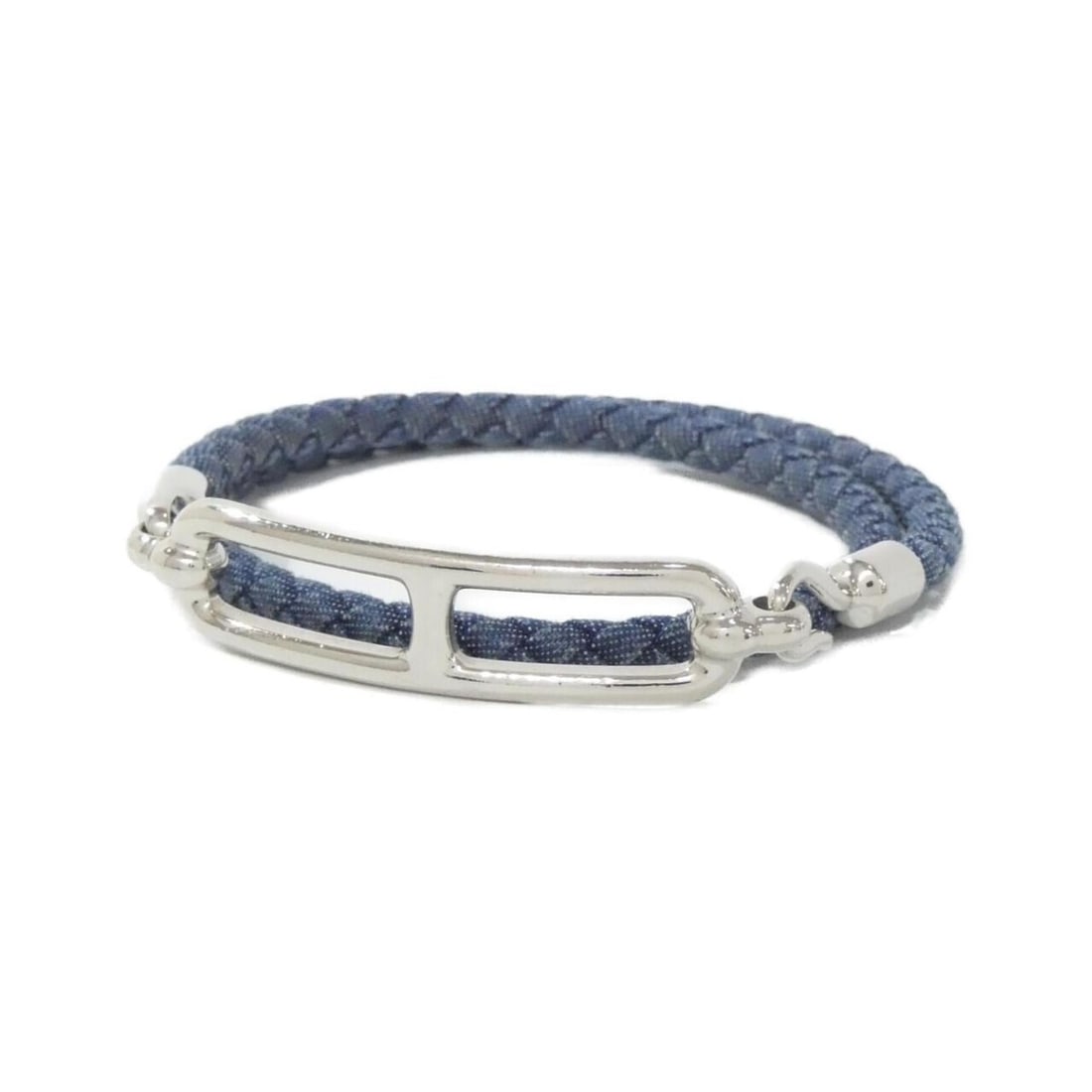 Hermes Hermès Lury Double Tour Jean 100020FP Bracelet: --- Catalog ---Category: SizeLength: 32cm / 12.59''Category: DesignType: Charm braceletColor: BlueGender: Men,WomenMaterial: CanvasCategory: GeneralBrand: Hermes--- Item List ---Section: