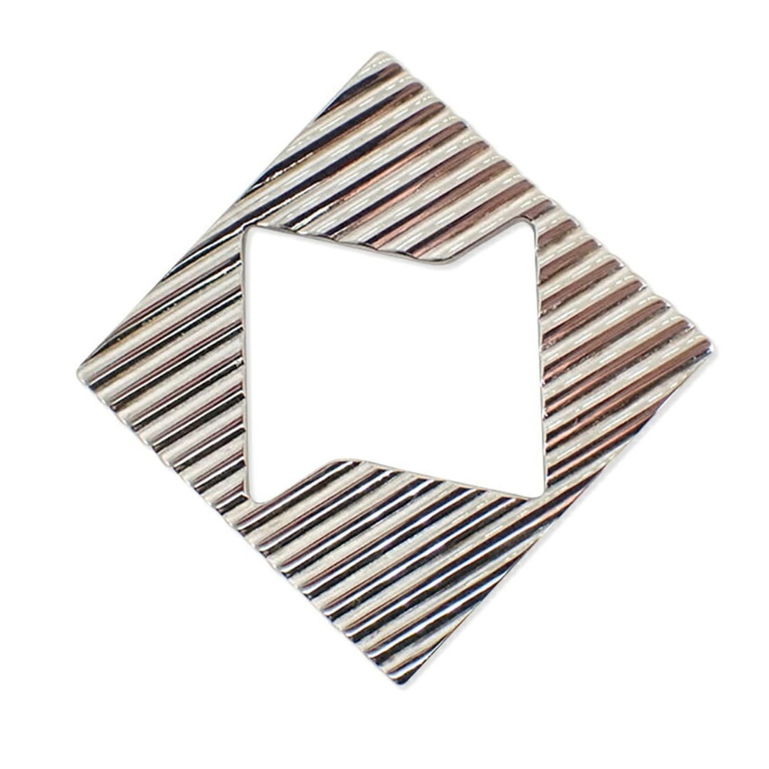 TIFFANY Tiffany Silver 925 Square Brooch Pendant: --- Catalog ---Category: SizeSize (HxWxD): 3.94cm x 3.93cm / 1.55'' x 1.54''Category: DesignType: BroochGender: WomenMaterial: Sterling silver 925Category: GeneralBrand: Tiffany--- Item List