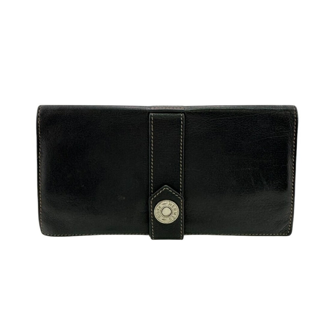HERMES Demitry Bifold Long Wallet in Black, Unisex (1 of 17)