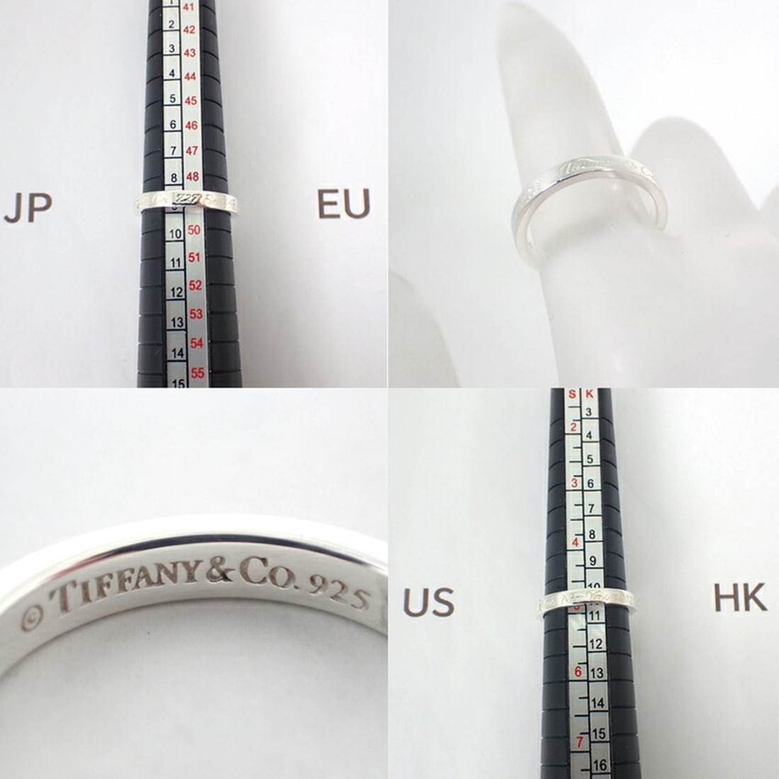 TIFFANY 925 Notes Narrow Ring, size 9 - 10