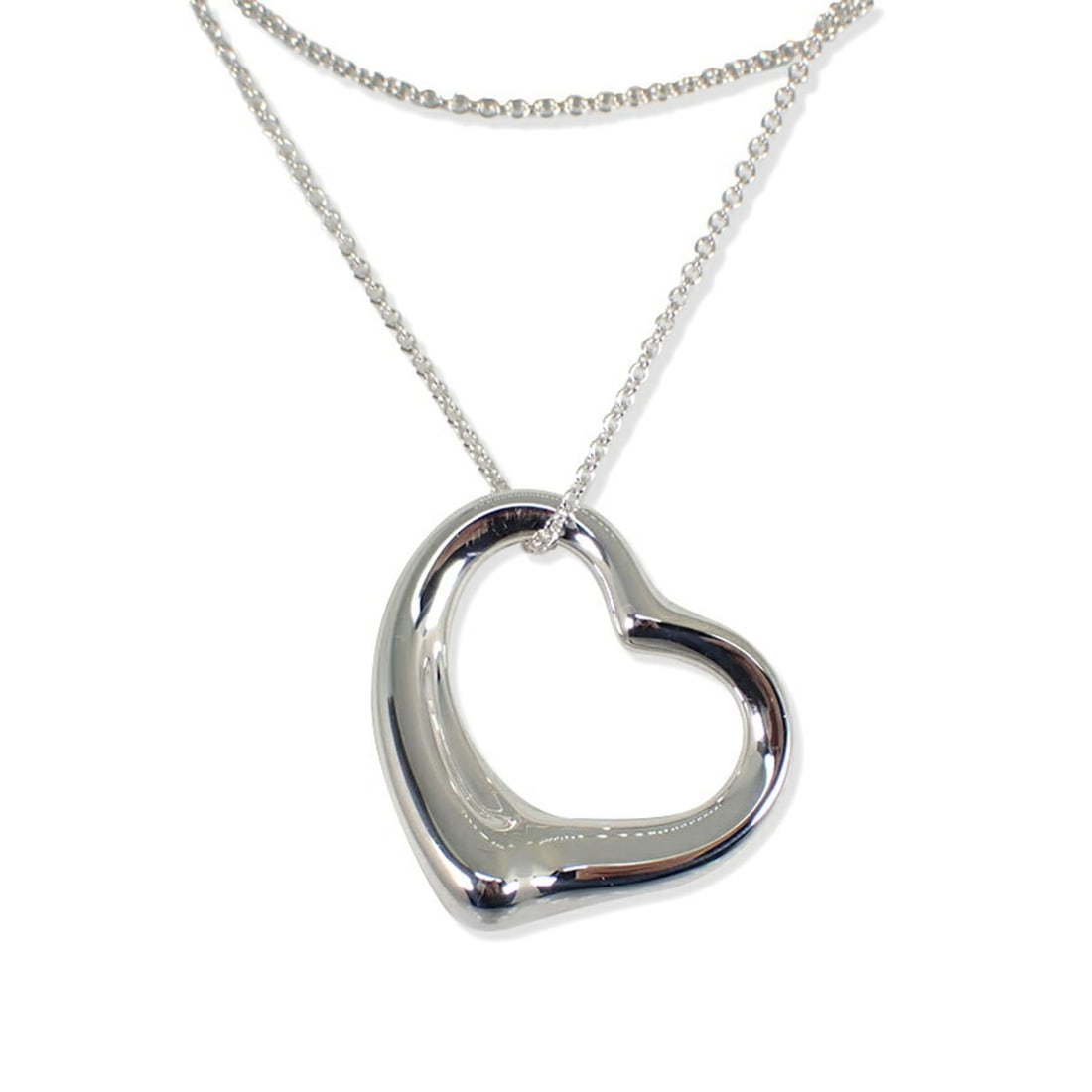 TIFFANY 925 Large Heart Pendant Necklace (1 of 11)