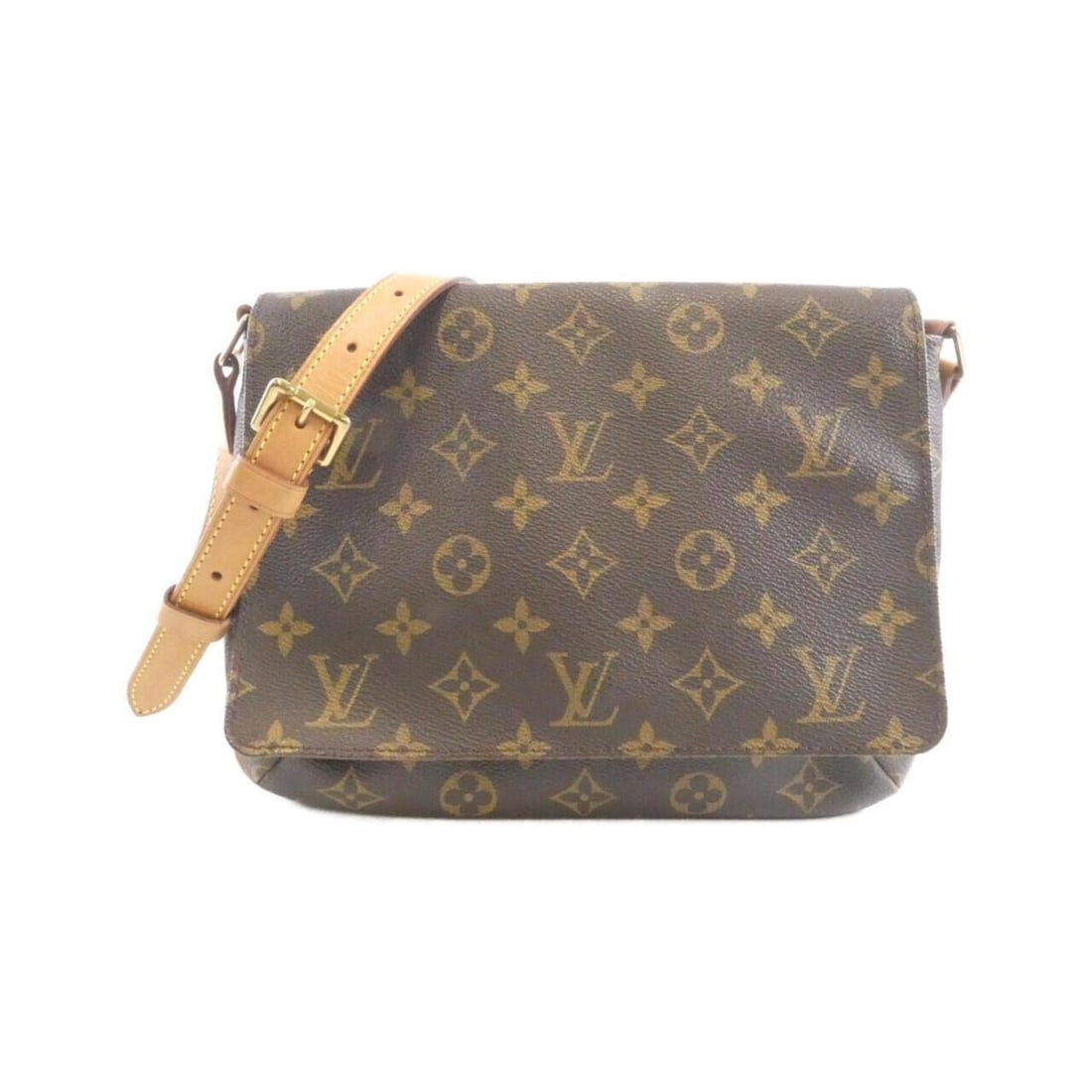 Louis Vuitton Monogram Musette Tango Shoulder Bag M51257: --- Catalog ---Category: SizeSize (HxWxD): 19cm x 24cm x 5cm / 7.48'' x 9.44'' x 1.96''Category: DesignType: Shoulder bagColor: MarronGender: WomenMaterial: Coated canvas Hardware Color: GoldCategory:
