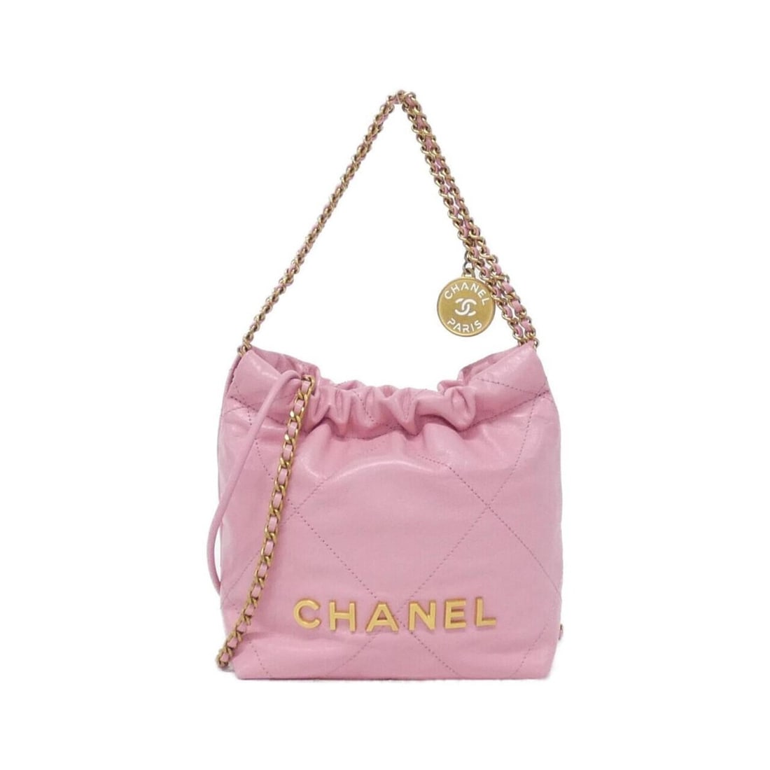 Chanel 22 Line AS3980 Handbag: --- Catalog ---Category: SizeSize (HxWxD): 19cm x 18cm x 6cm / 7.48'' x 7.08'' x 2.36''Category: DesignType: HandbagColor: PinkGender: WomenMaterial: Leather Hardware Color: Matte goldLeather/Fur Type