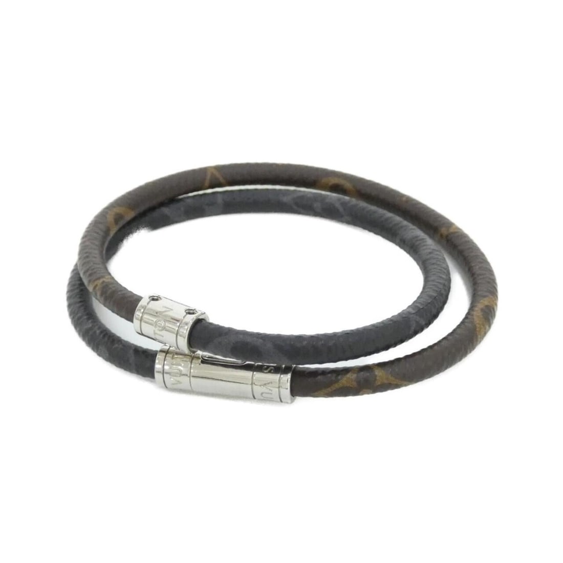 Louis Vuitton Monogram + Eclipse Keep It Bracelet M6555E: --- Catalog ---Category: SizeLength: 17.5cm / 6.88''Category: DesignType: Charm braceletColor: Black, MarronGender: Men,WomenMaterial: CanvasCategory: GeneralMPN: M6555EBrand: Louis Vuitton--- Item Li