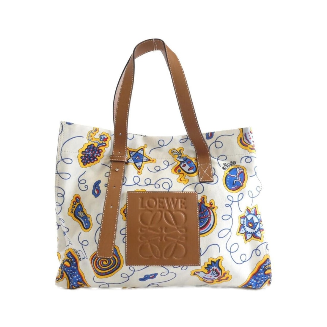 Loewe handbags: --- Catalog ---Category: SizeSize (HxWxD): 30cm x 39cm x 16cm / 11.81'' x 15.35'' x 6.29''Category: DesignType: HandbagColor: WhiteGender: WomenMaterial: Canvas Hardware Color: SilverCategory: