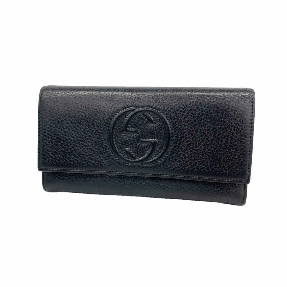 Gucci Interlocking G Long Wallet 282414 Leather Black Women's (1 of 16)