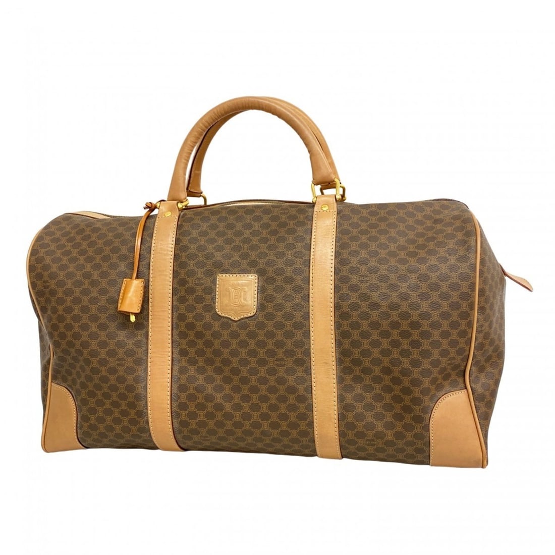 Celine Boston Bags, Macadam Brown, Men's and Women's: --- Catalog ---Category: SizeSize (HxWxD): 28cm x 49cm x 23cm / 11.02'' x 19.29'' x 9.05''Category: DesignType: Boston bagColor: BrownGender: Men,WomenMaterial: PVC Hardware Color: GoldCategory: Gener