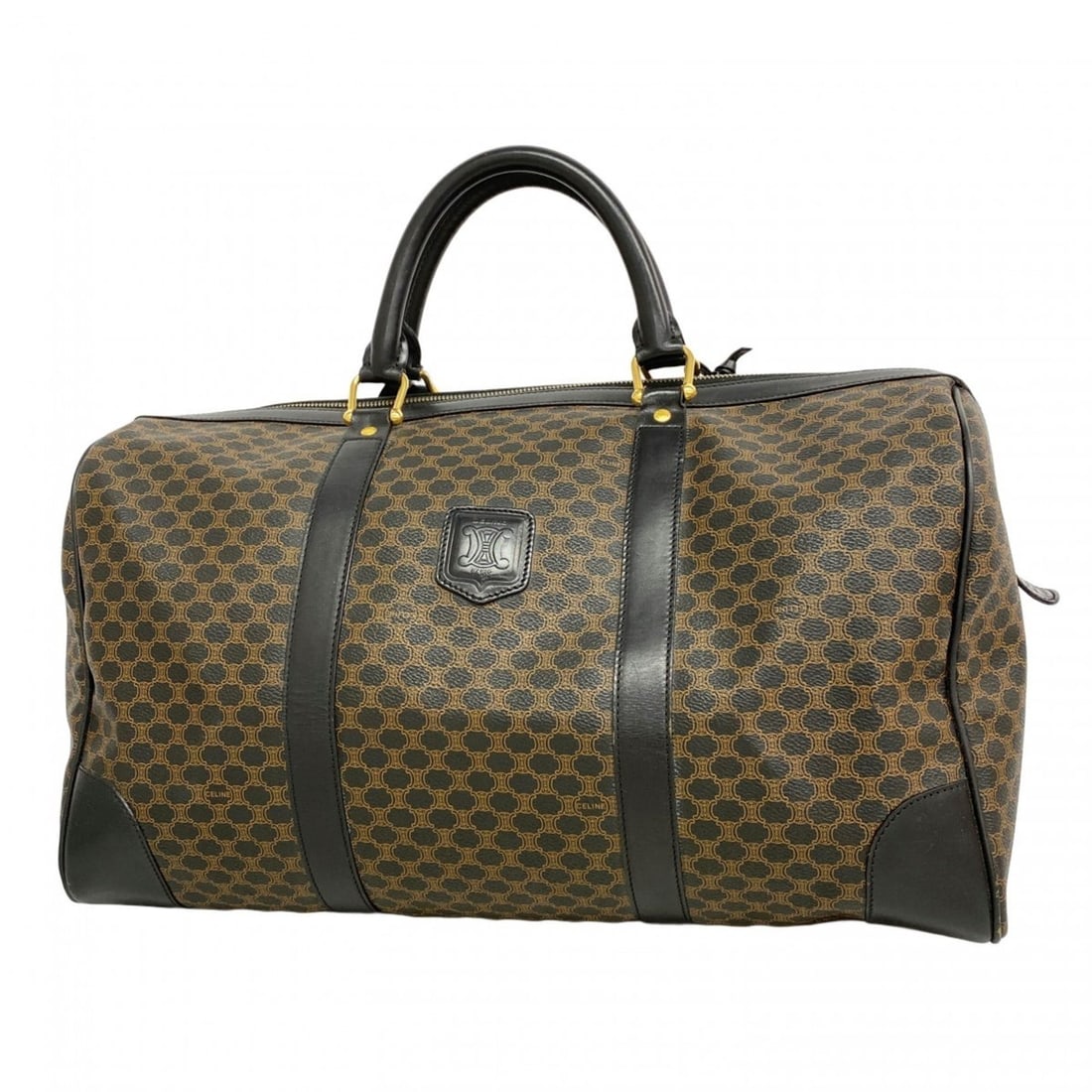 Celine Macadam Boston Bag in Black for Men and Women: --- Catalog ---Category: SizeSize (HxWxD): 25cm x 44cm x 23cm / 9.84'' x 17.32'' x 9.05''Category: DesignType: Boston bagColor: BlackGender: Men,WomenMaterial: PVC Hardware Color: GoldCategory: Genera