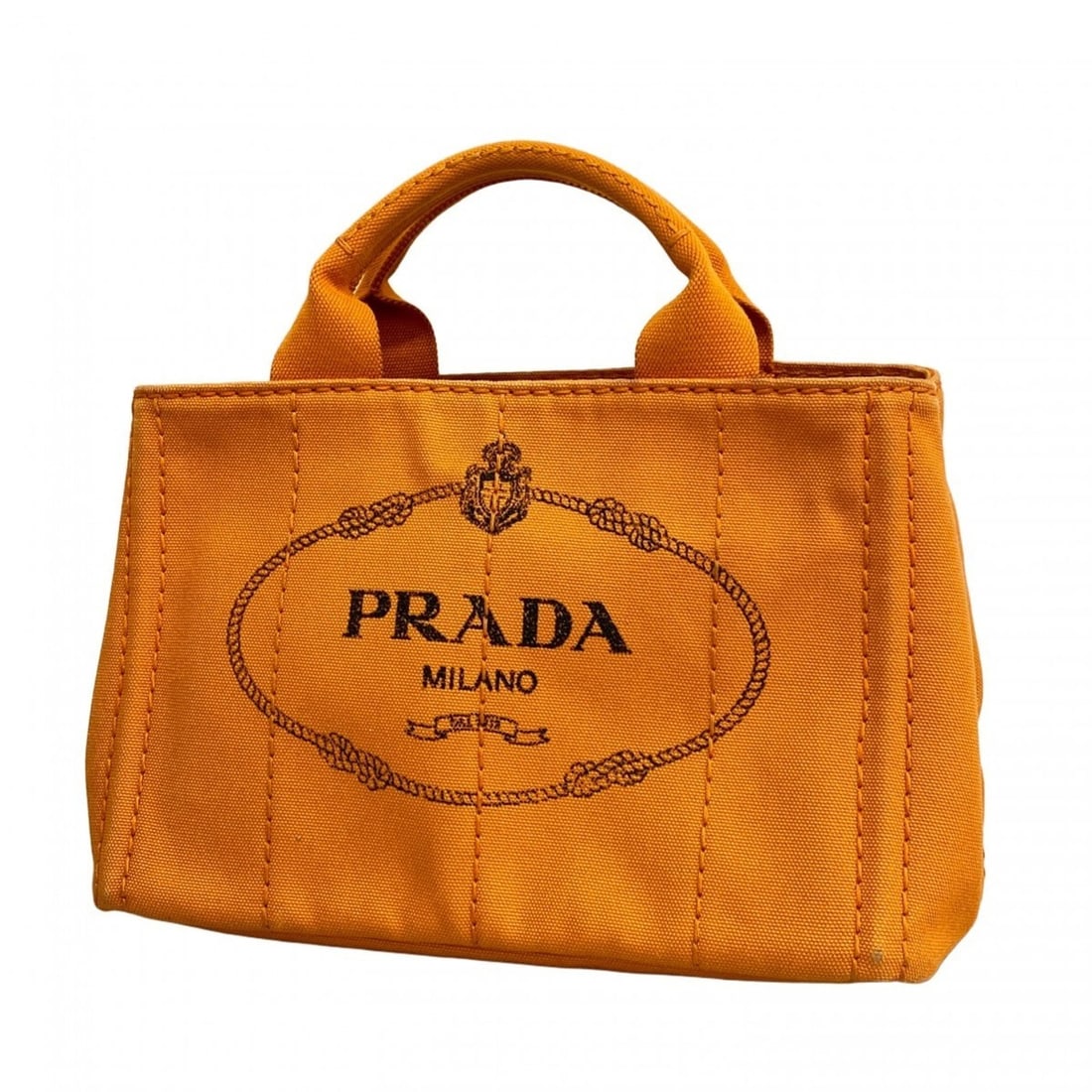 Prada Canapa Canvas Tote Bag, Orange, Women's (1 of 11)