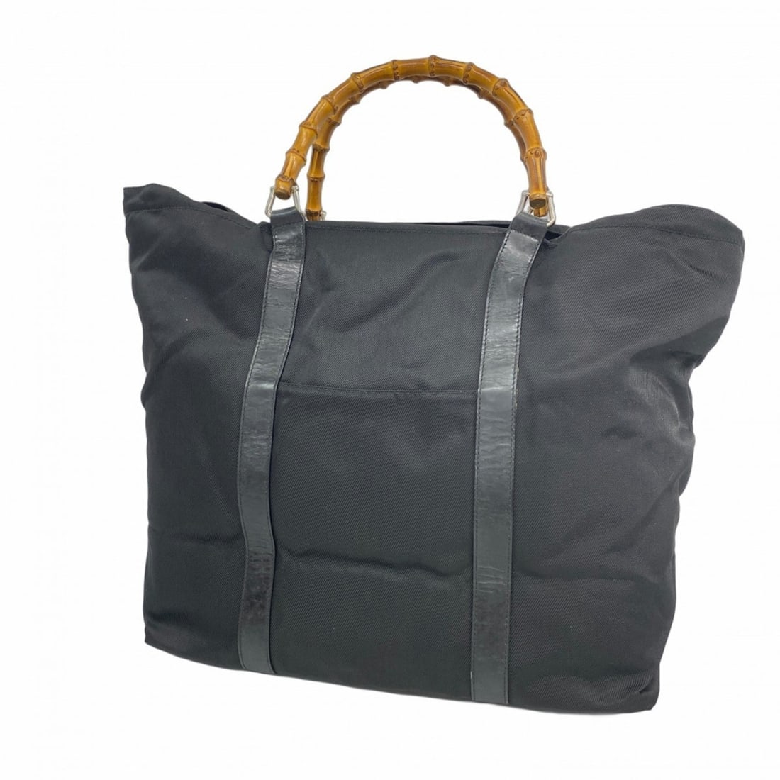 Gucci Bamboo Handbag 002 2854 0412 5 Nylon Black Women's: --- Catalog ---Category: SizeSize (HxWxD): 36cm x 37cm x 17cm / 14.17'' x 14.56'' x 6.69''Category: DesignType: HandbagColor: BlackGender: WomenMaterial: Nylon Hardware Color: SilverCategory: GeneralM