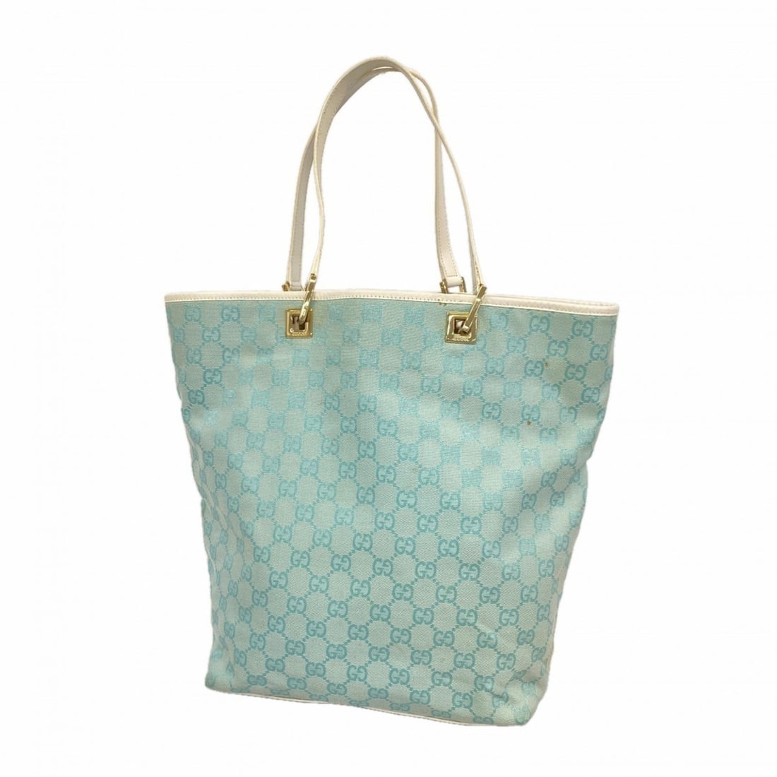 Gucci Tote Bag GG Canvas 002 1098 Blue Champagne Women's (1 of 17)