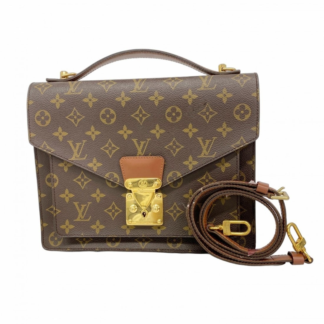 Louis Vuitton Monogram Monceau 28 Handbag M51185 Brown 2-Way Bag for Women: --- Catalog ---Category: SizeSize (HxWxD): 22cm x 28cm x 7cm / 8.66'' x 11.02'' x 2.75''Category: DesignType: HandbagColor: BrownGender: WomenCategory: GeneralMPN: M51185Brand: Louis Vuitton--- Item L