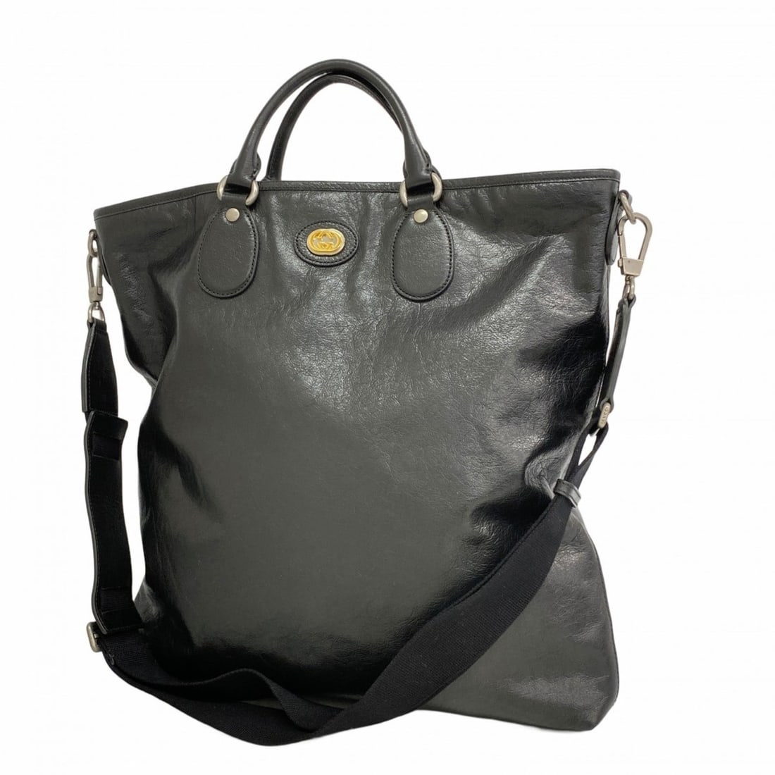 Gucci GG Marmont Tote Bag 575821 Leather Black and Gold 2-Way for Men: --- Catalog ---Category: SizeSize (HxWxD): 42cm x 40cm x 6cm / 16.53'' x 15.74'' x 2.36''Category: DesignType: Tote bagColor: BlackGender: MenMaterial: Leather Hardware Color: Gold, SilverCategory: Ge