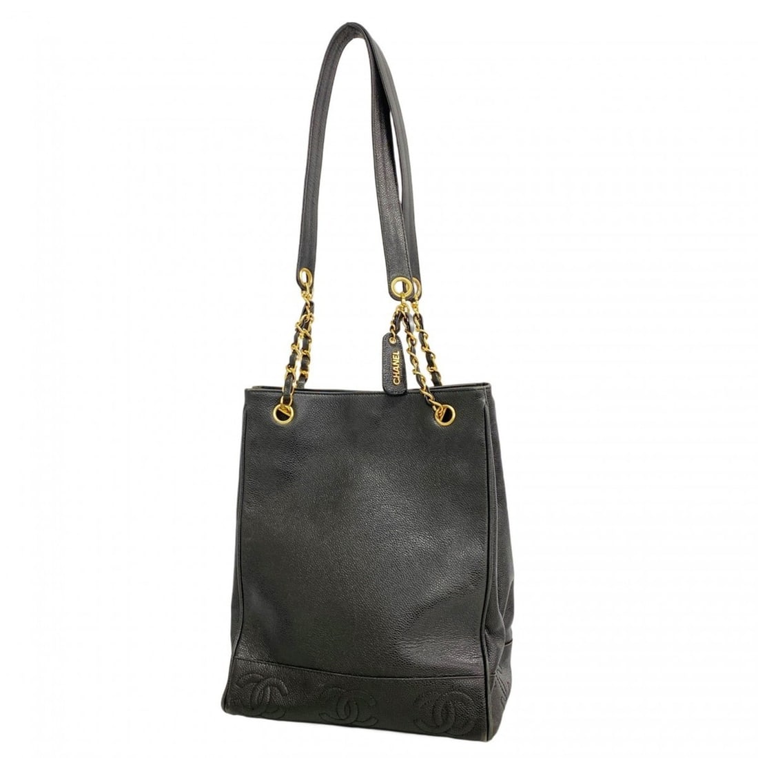 Chanel Triple Coco Chain Shoulder Bag in Caviar Skin, Black, Women's (1 of 11)