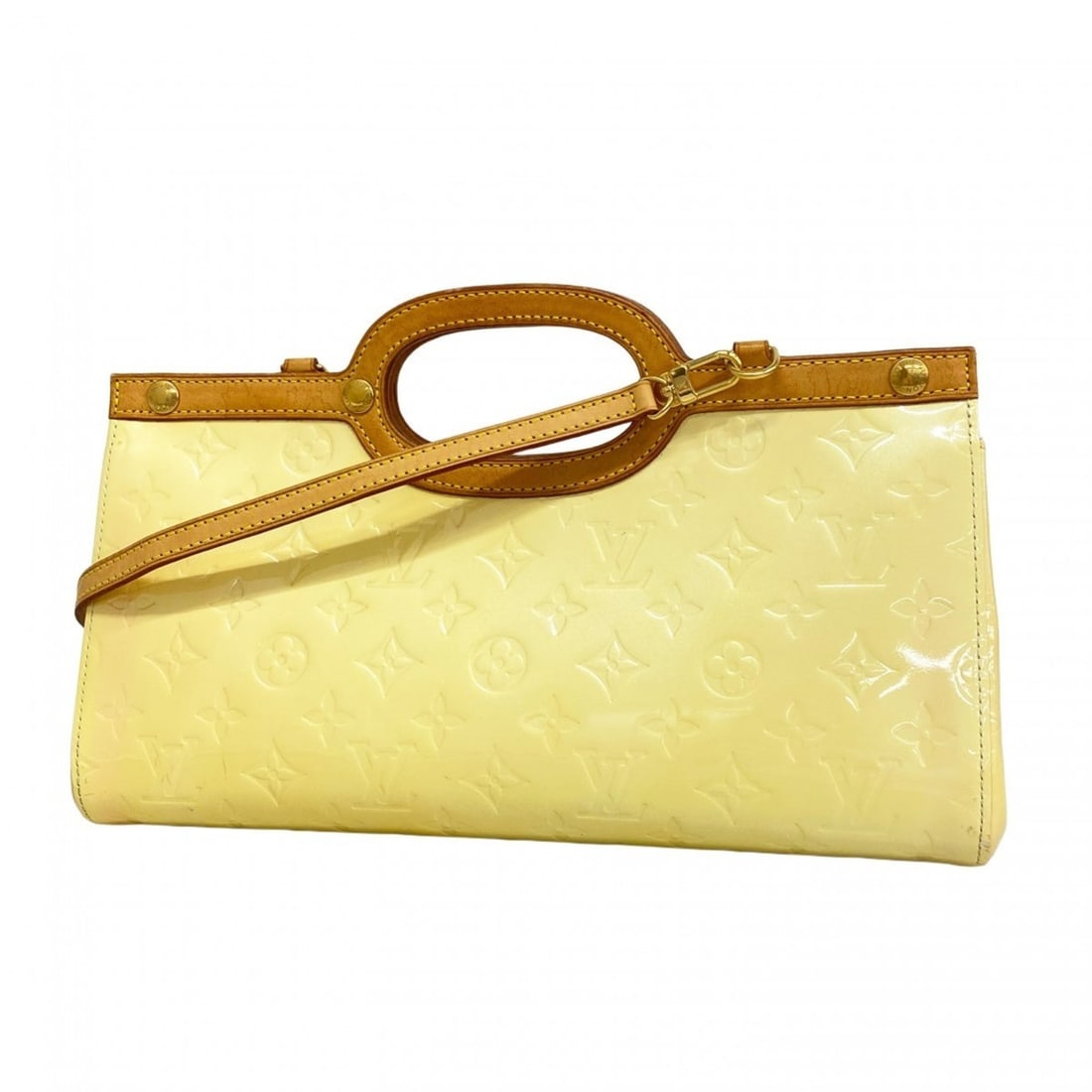 Louis Vuitton Vernis Roxbury Drive Handbag M91374 Perle 2-Way Bag for Women: --- Catalog ---Category: SizeSize (HxWxD): 14cm x 32cm x 10cm / 5.51'' x 12.59'' x 3.93''Category: DesignType: HandbagColor: PearlGender: WomenCategory: GeneralMPN: M91374Brand: Louis Vuitton--- Item