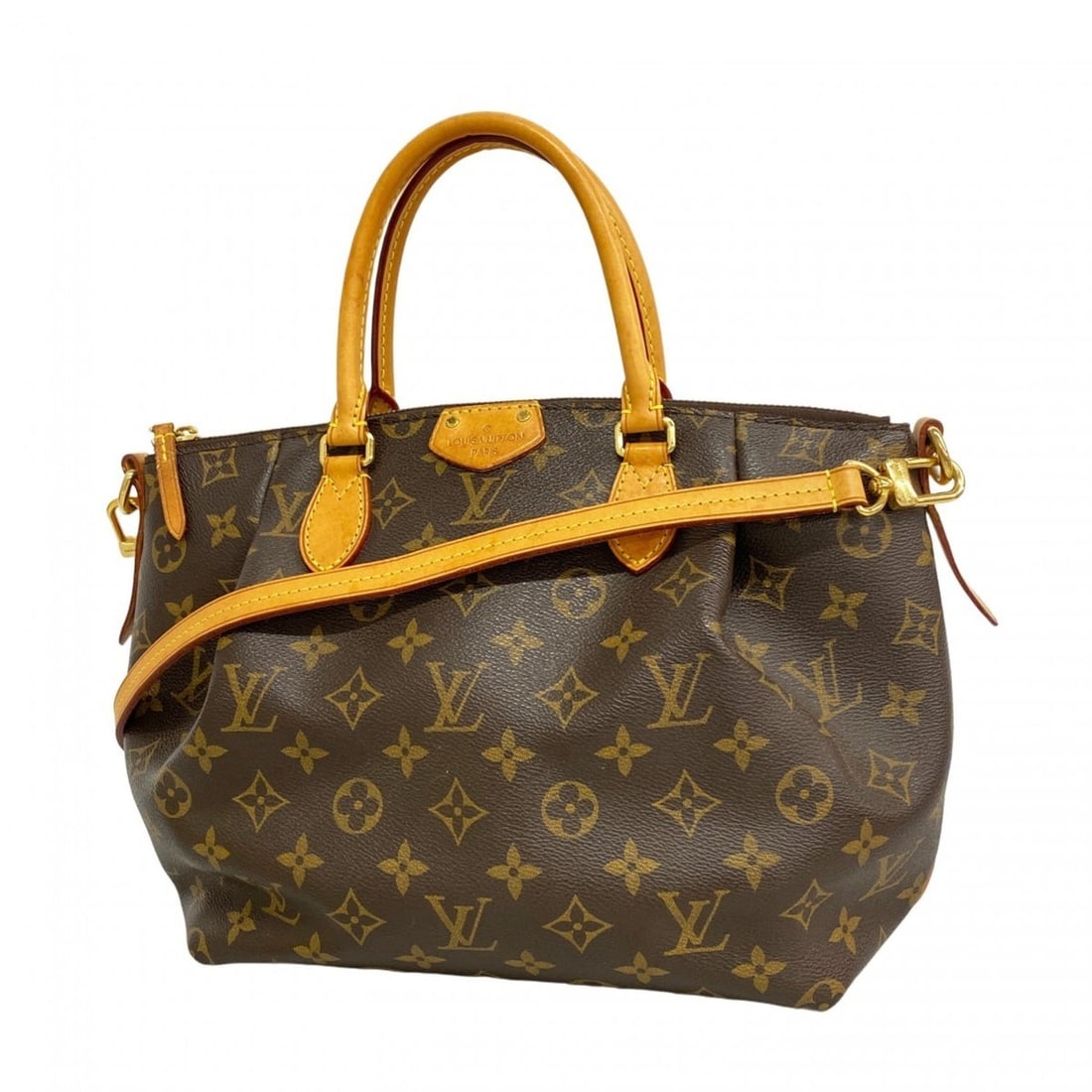 Louis Vuitton Monogram Turen PM Handbag M48813 Brown 2-Way Bag for Women (1 of 19)