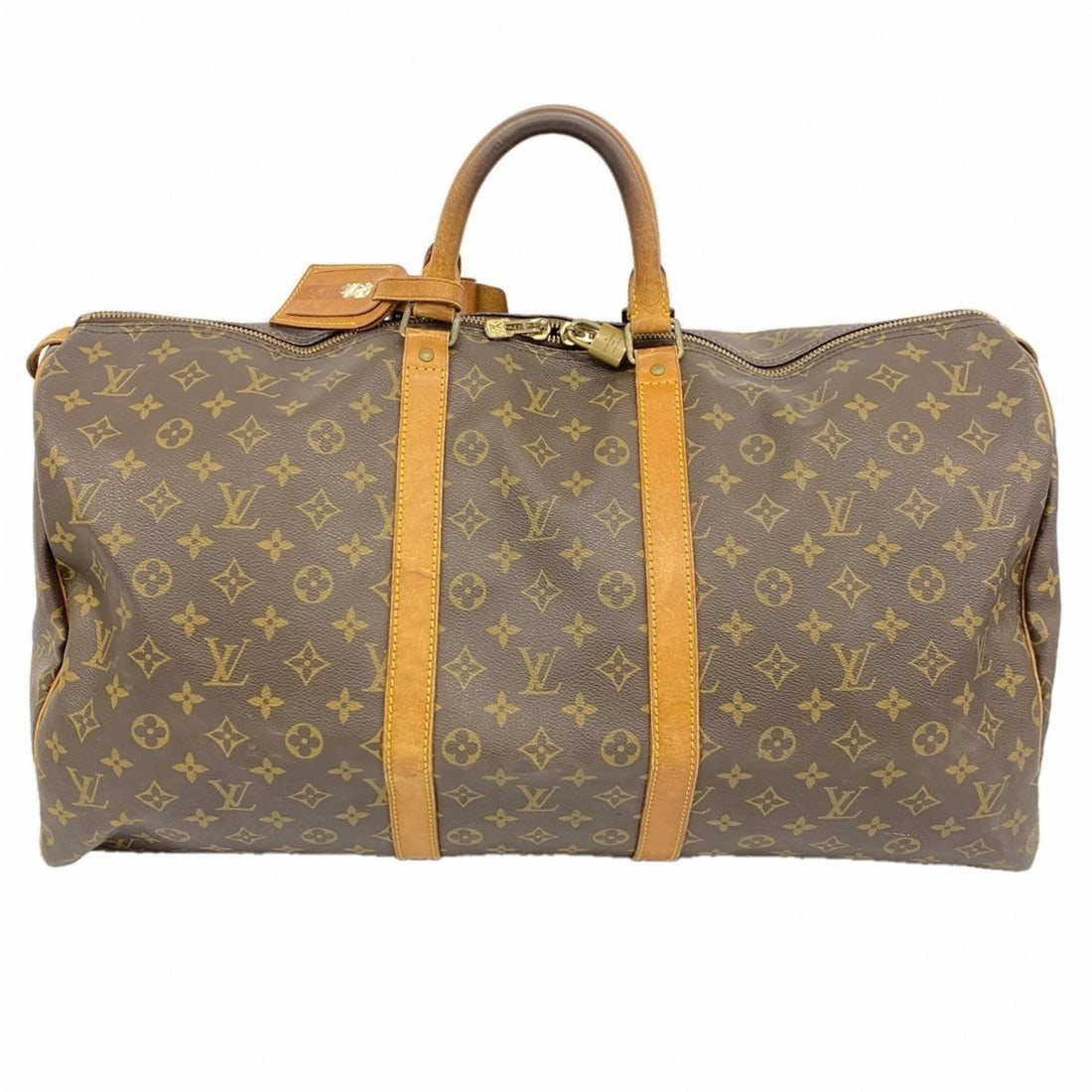 Louis Vuitton Monogram Keepall 55 Boston Bag M41424 Brown Men's and Women's (1 of 13)