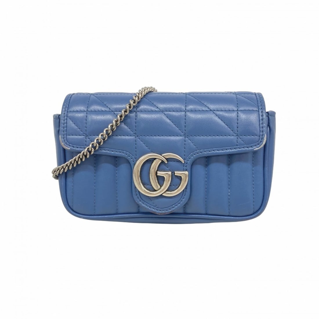 Gucci GG Marmont Shoulder Bag 476433 Leather Blue Women's: --- Catalog ---Category: SizeSize (HxWxD): 10.5cm x 16.5cm x 5cm / 4.13'' x 6.49'' x 1.96''Category: DesignType: Shoulder bagColor: BlueGender: WomenMaterial: Leather Hardware Color: SilverCategory: G