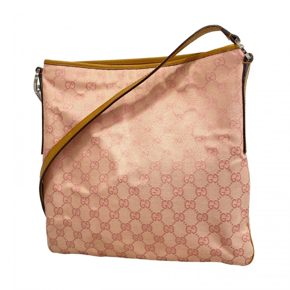 Gucci Shoulder Bag GG Canvas 113013 Pink Beige Women's: --- Catalog ---Category: SizeSize (HxWxD): 29.5cm x 31cm x 1cm / 11.61'' x 12.2'' x 0.39''Category: DesignType: Shoulder bagColor: Beige, PinkGender: WomenMaterial: Canvas Hardware Color: SilverCatego