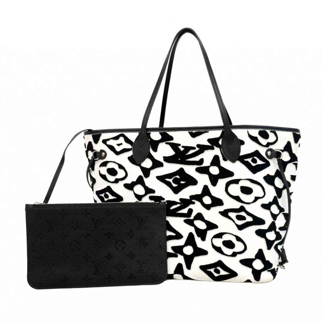 Louis Vuitton Monogram Tote Bag LV×UF Neverfull MM M45564 Black and White Women's: --- Catalog ---Category: SizeSize (HxWxD): 29cm x 32cm x 16cm / 11.41'' x 12.59'' x 6.29''Category: DesignType: Tote bagColor: Black, WhiteGender: WomenCategory: GeneralMPN: M45564Brand: Louis Vuitton