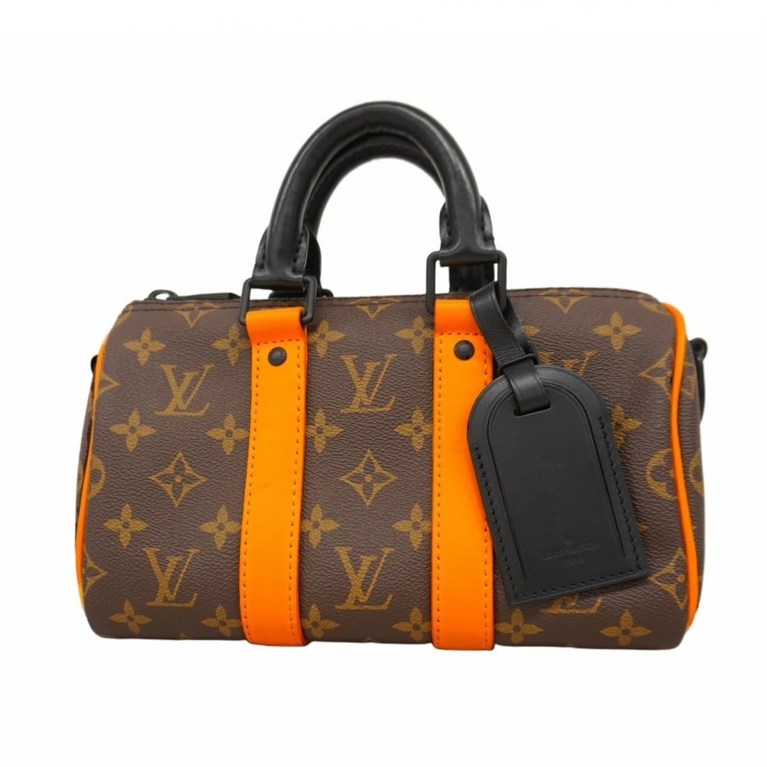 Louis Vuitton Monogram Macassar Keepall Bandouliere 25 Handbag M46687 Brown Saffron Men's (1 of 12)