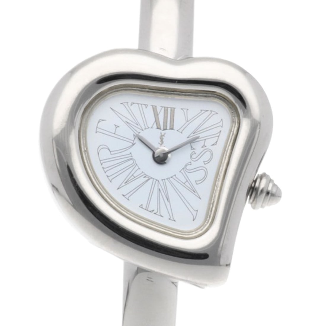 Pre-owned Yves Saint Laurent 40th Anniversary Bangle, Stainless Steel, 60-8062 Quartz, Women's: --- Catalog ---Category: SizeWrist Size: 17cm / 6.69''Case Diameter: 24.5mm / 0.96''Category: DesignType: WristwatchGender: WomenMaterial (Band): Stainless steelMaterial (Case): Stainless steelCategor