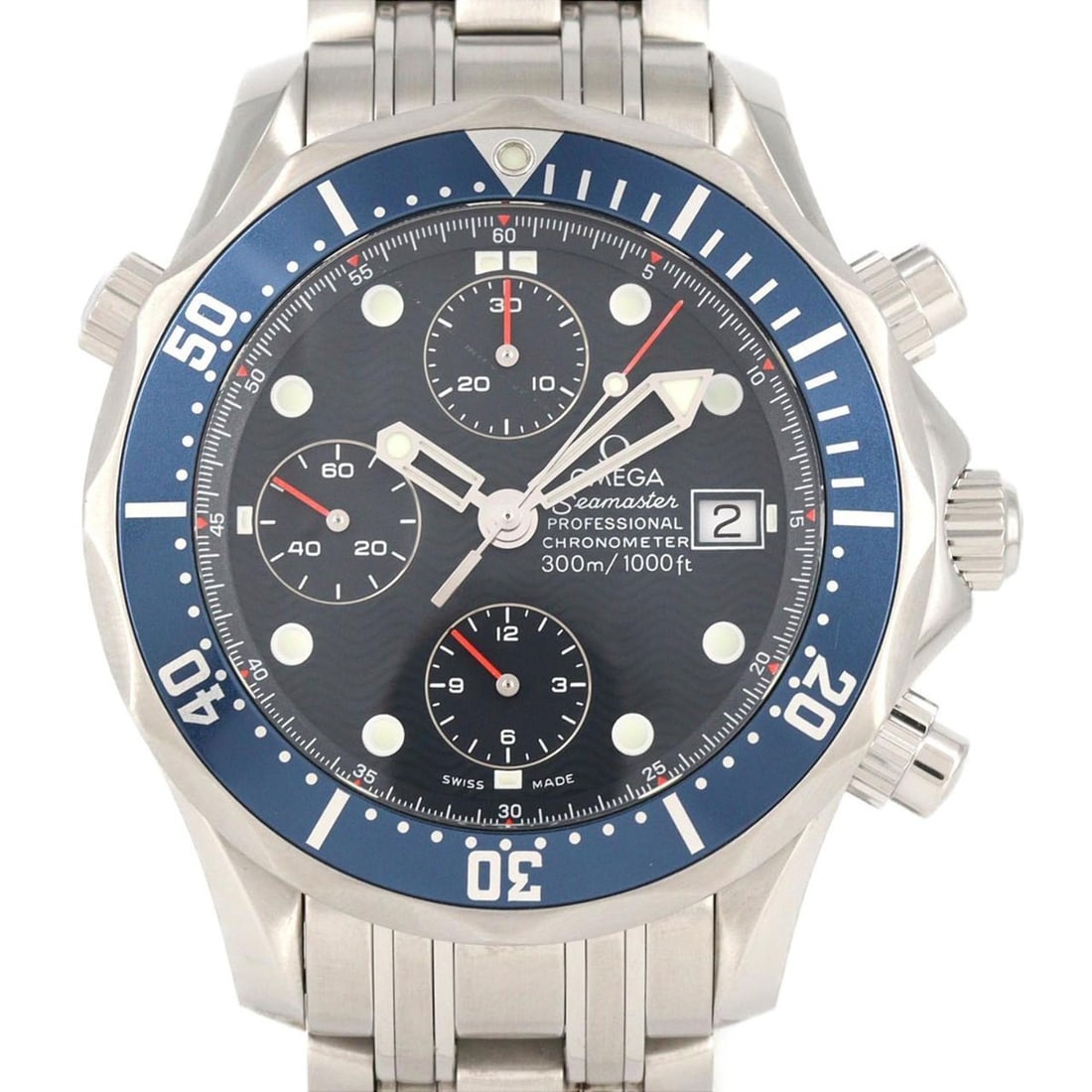 Omega Seamaster Pro Chronograph 2599.80 Stainless Steel Automatic Watch: --- Catalog ---Category: SizeWrist Size: 18.5cm / 7.28''Case Diameter: 41.5mm / 1.63''Category: DesignType: WristwatchGender: MenColor (Dial): BlueMaterial (Band): Stainless steelMaterial (Case): Stai