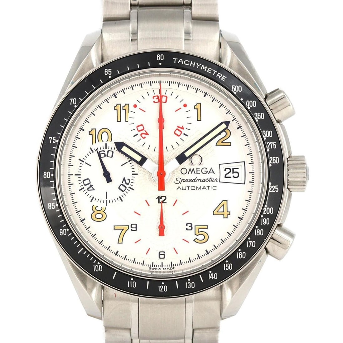 Omega Speedmaster Mark 40 3513.33 Stainless Steel Automatic Watch: --- Catalog ---Category: SizeWrist Size: 17.5cm / 6.88''Case Diameter: 39mm / 1.54''Category: DesignType: WristwatchGender: MenColor (Dial): SilverMaterial (Band): Stainless steelMaterial (Case): Stai