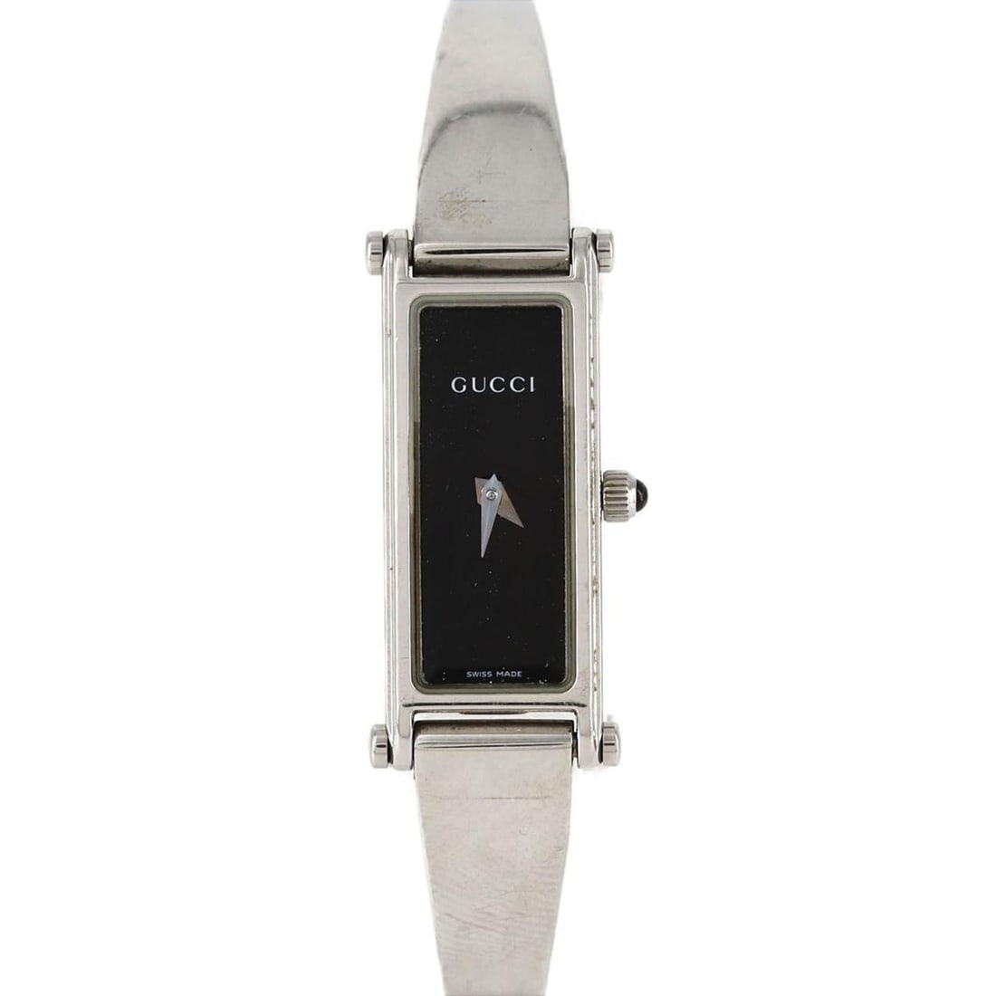 Gucci 1500L Medium YA015516 Stainless Steel Quartz Watch: --- Catalog ---Category: SizeWrist Size: 16cm / 6.29''Case Diameter: 12mm / 0.47''Category: DesignType: WristwatchGender: WomenColor (Dial): BlackMaterial (Band): Stainless steelMaterial (Case): Stain