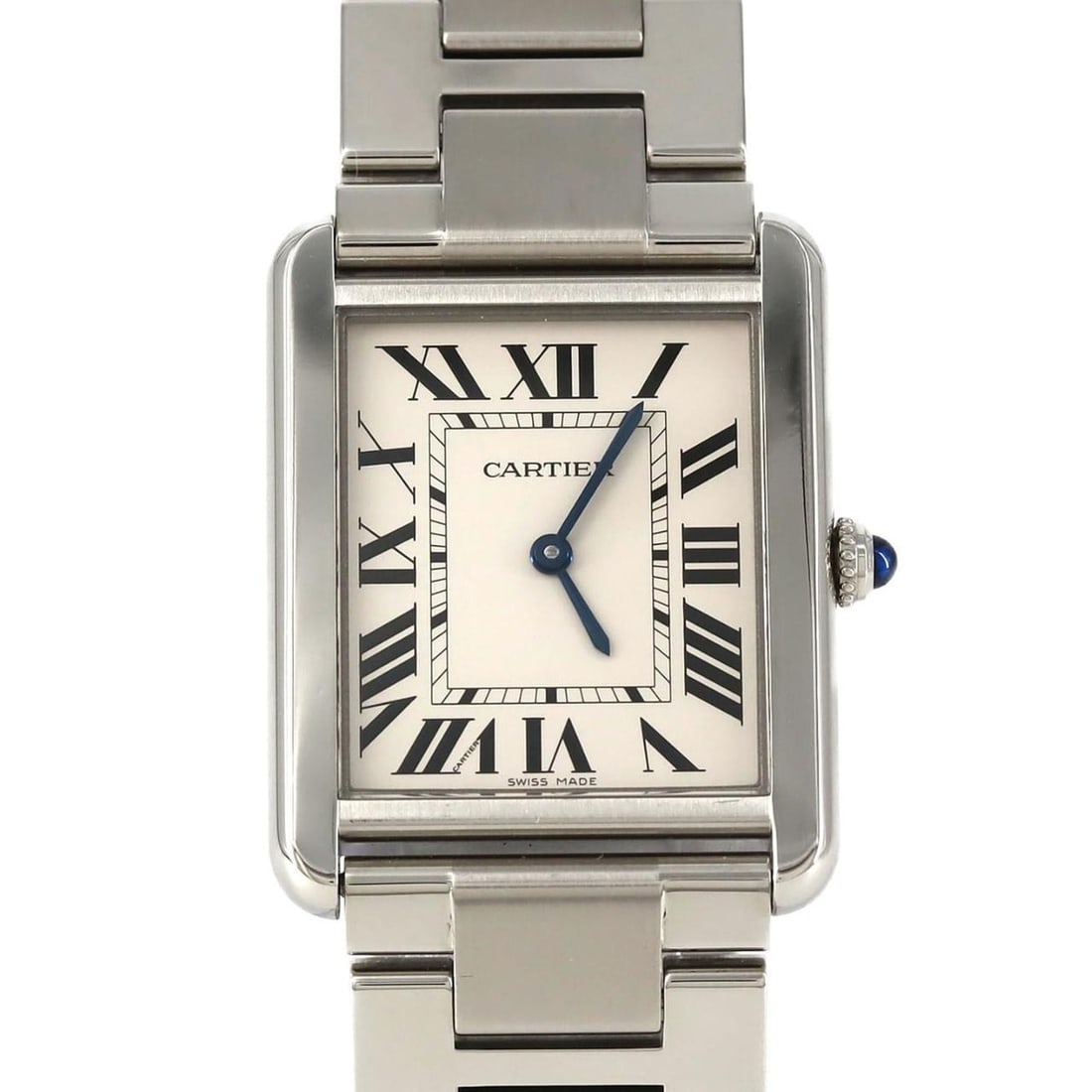 Cartier Tank Solo LM W5200014 Stainless Steel Quartz Watch: --- Catalog ---Category: SizeWrist Size: 17cm / 6.69''Case Diameter: 27mm / 1.06''Category: DesignType: WristwatchGender: MenColor (Dial): SilverMaterial (Band): Stainless steelMaterial (Case): Stainl