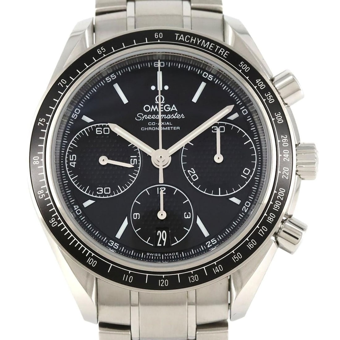 Omega Speedmaster Racing 326.30.40.50.01.001 Stainless Steel Automatic Watch: --- Catalog ---Category: SizeWrist Size: 20.5cm / 8.07''Case Diameter: 40mm / 1.57''Category: DesignType: WristwatchGender: MenColor (Dial): BlackMaterial (Band): Stainless steelMaterial (Case): Stain