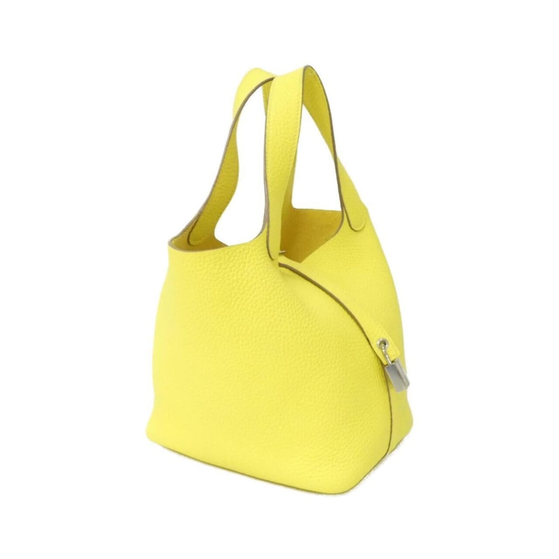 Hermes Hermès Picotin Lock PM 056289CK Handbag: --- Catalog ---Category: SizeWeight: 440g / 15.52oz.Size (HxWxD): 19cm x 18cm x 13.5cm / 7.48'' x 7.08'' x 5.31''Handle Length: 28cm / 11.02''Category: DesignType: HandbagColor: LimeGender: WomenMater