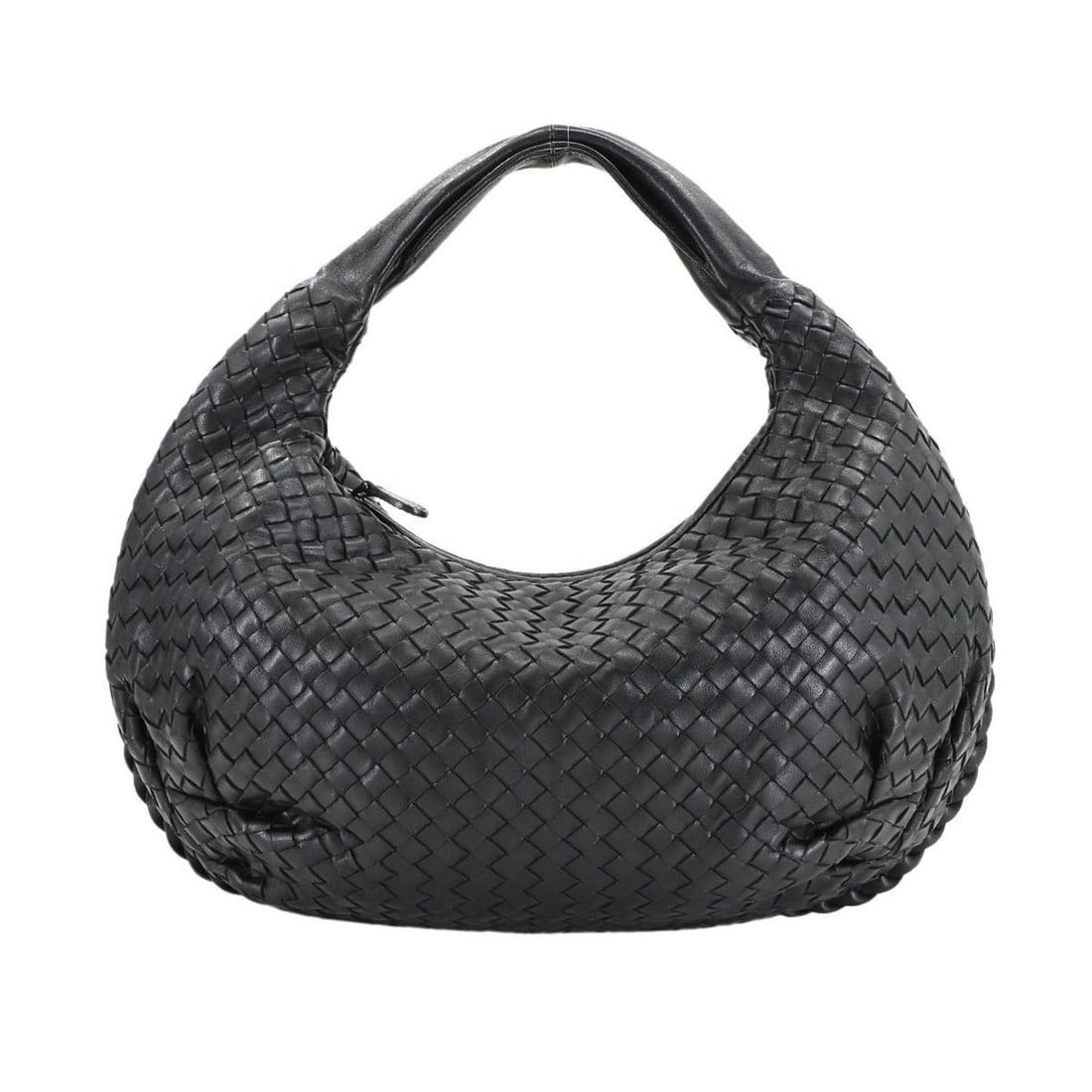 Bottega Veneta Intrecciato Hobo Bag in Black Leather with Gunmetal Hardware (Product Code: 232499): --- Catalog ---Category: SizeSize (HxWxD): 25cm x 38cm x 8cm / 9.84'' x 14.96'' x 3.14''Category: DesignType: Shoulder bagColor: BlackGender: WomenMaterial: Leather Category: GeneralBrand: Bottega Ven