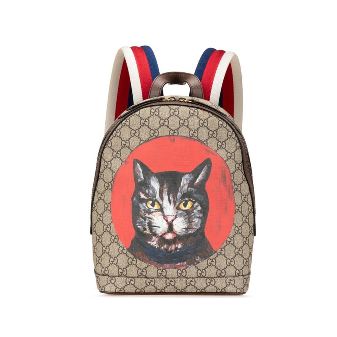 Gucci GG Supreme Mystic Cat Backpack 495621 Beige Brown Multicolor Leather Women's GUCCI: --- Catalog ---Category: SizeSize (HxWxD): 29cm x 22.5cm x 11cm / 11.41'' x 8.85'' x 4.33''Category: DesignType: BackpackColor: Beige, Brown, Multi-colorGender: WomenMaterial: PVC , Leather Category: