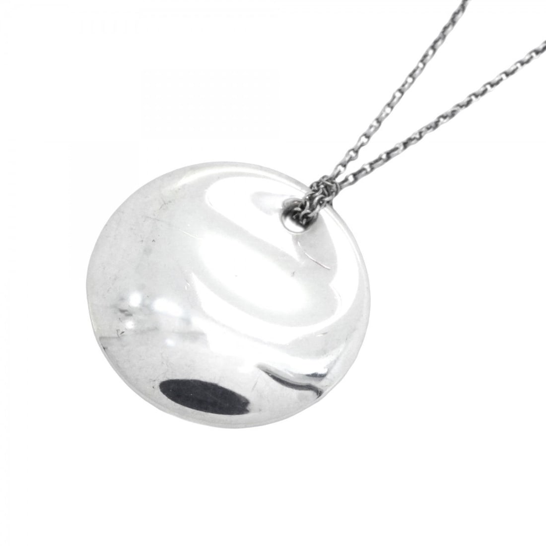 Tiffany necklace round plate silver 925 women's (1 of 11)