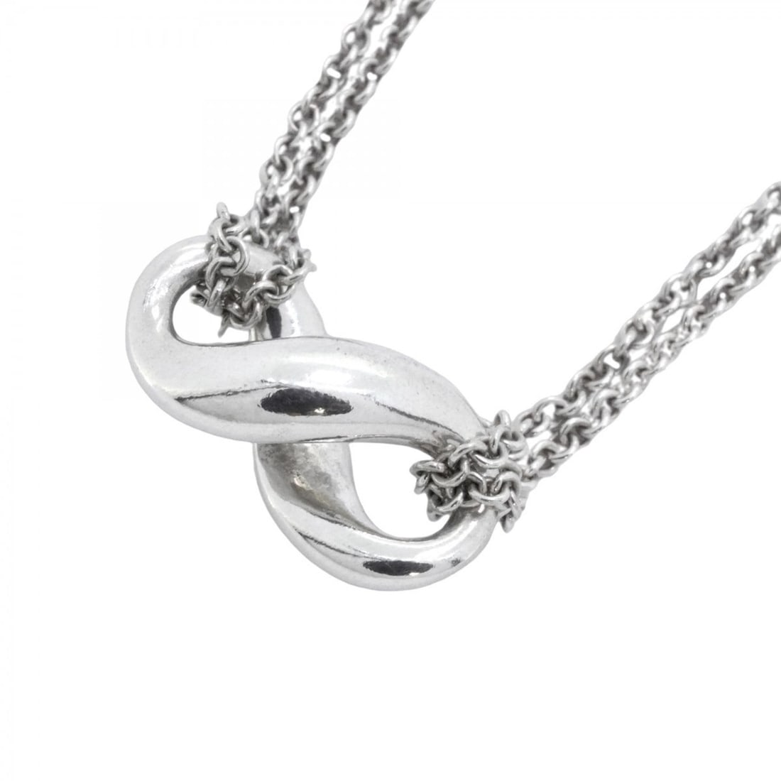 Tiffany Infinity Double Chain Necklace, Silver 925, Women's (1 of 10)