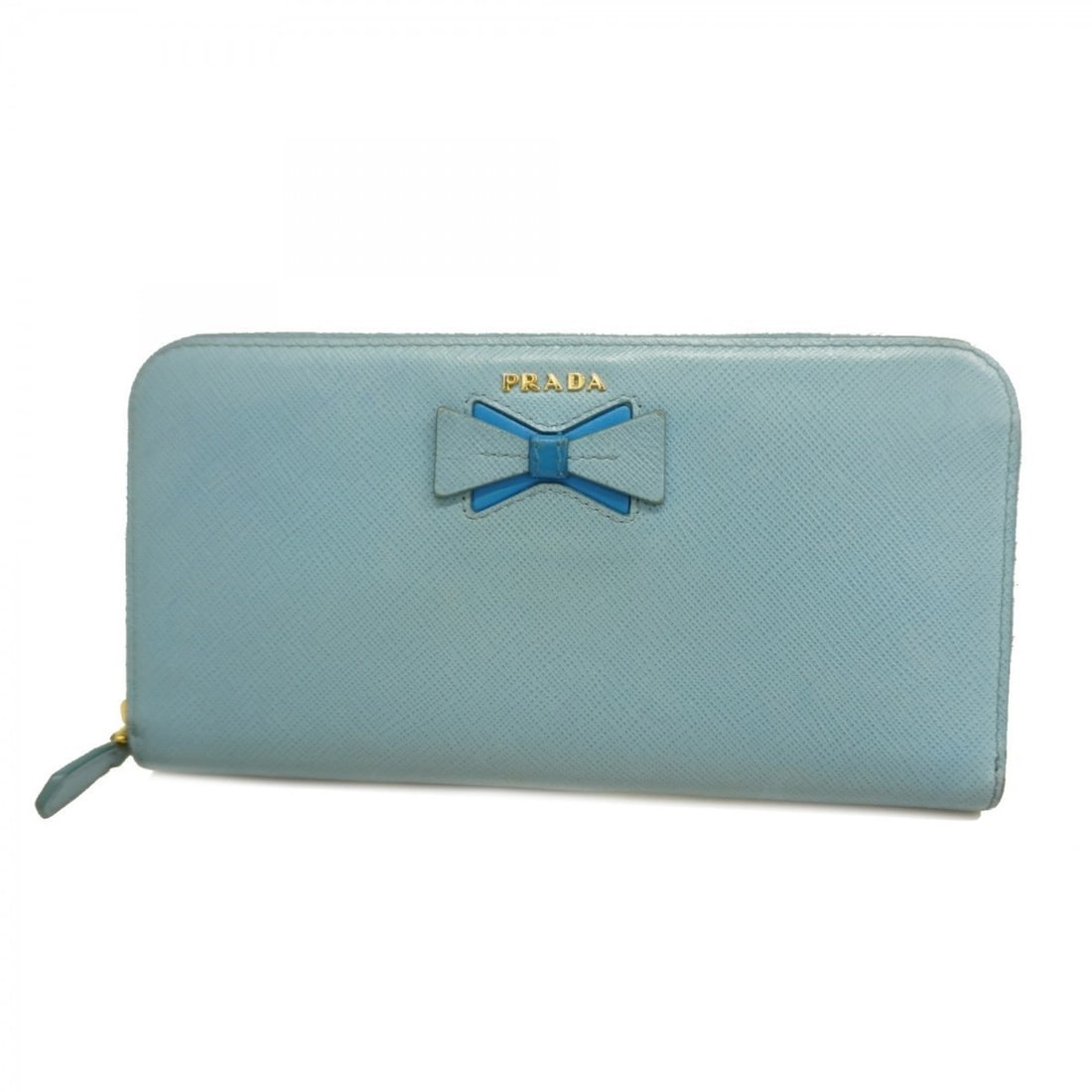 Prada Saffiano Leather Long Wallet, Blue, Women's: --- Catalog ---Category: SizeSize (HxWxD): 10.5cm x 20cm x 2cm / 4.13'' x 7.87'' x 0.78''Category: DesignType: Long wallet (bi-fold)Color: BlueGender: WomenMaterial: Leather Category: GeneralBrand: Pr