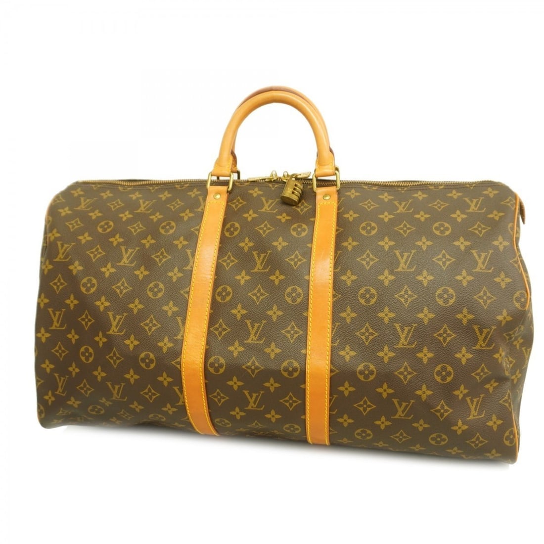 Louis Vuitton Monogram Keepall 55 Boston Bag M41424 Brown Men's and Women's: --- Catalog ---Category: SizeSize (HxWxD): 30.5cm x 56.5cm x 26cm / 12'' x 22.24'' x 10.23''Category: DesignType: Boston bagColor: BrownGender: Men,WomenCategory: GeneralMPN: M41424Brand: Louis Vuitto