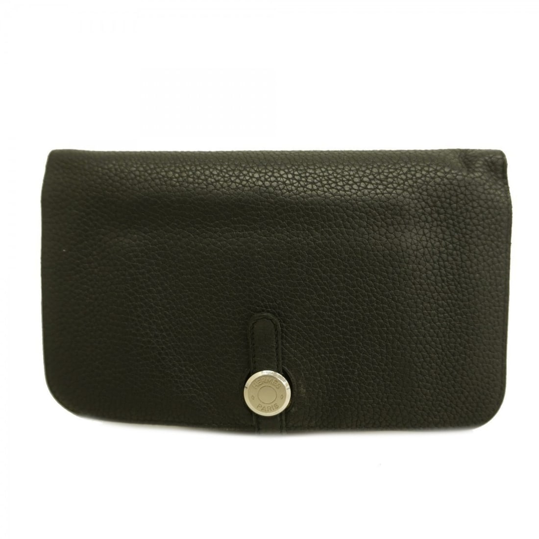 Hermes Hermès Dogon GM Togo Long Wallet, Black, T Stamped, Men's and Women's (1 of 12)