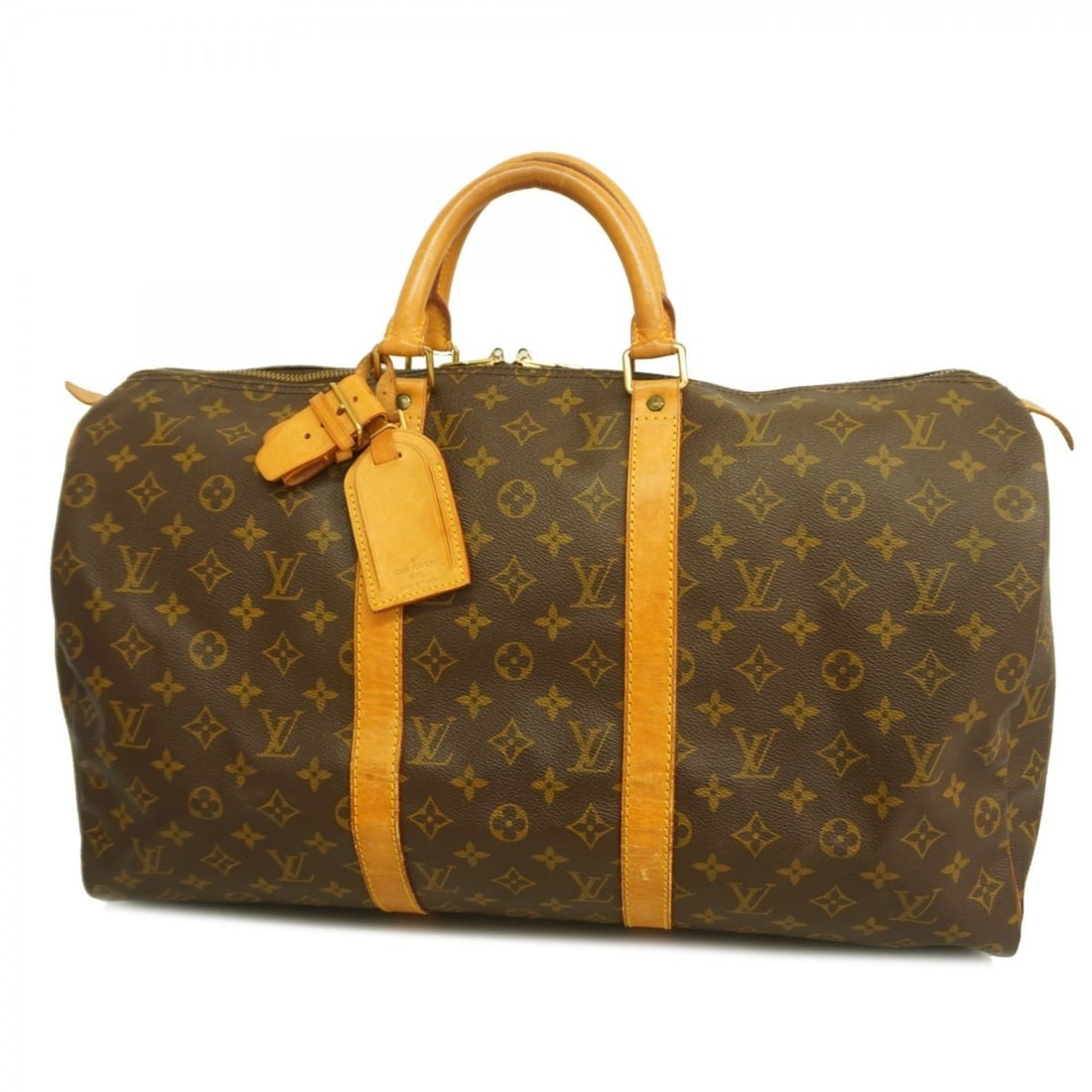 Louis Vuitton Monogram Keepall 50 Boston Bag M41426 Brown Men's and Women's (1 of 13)