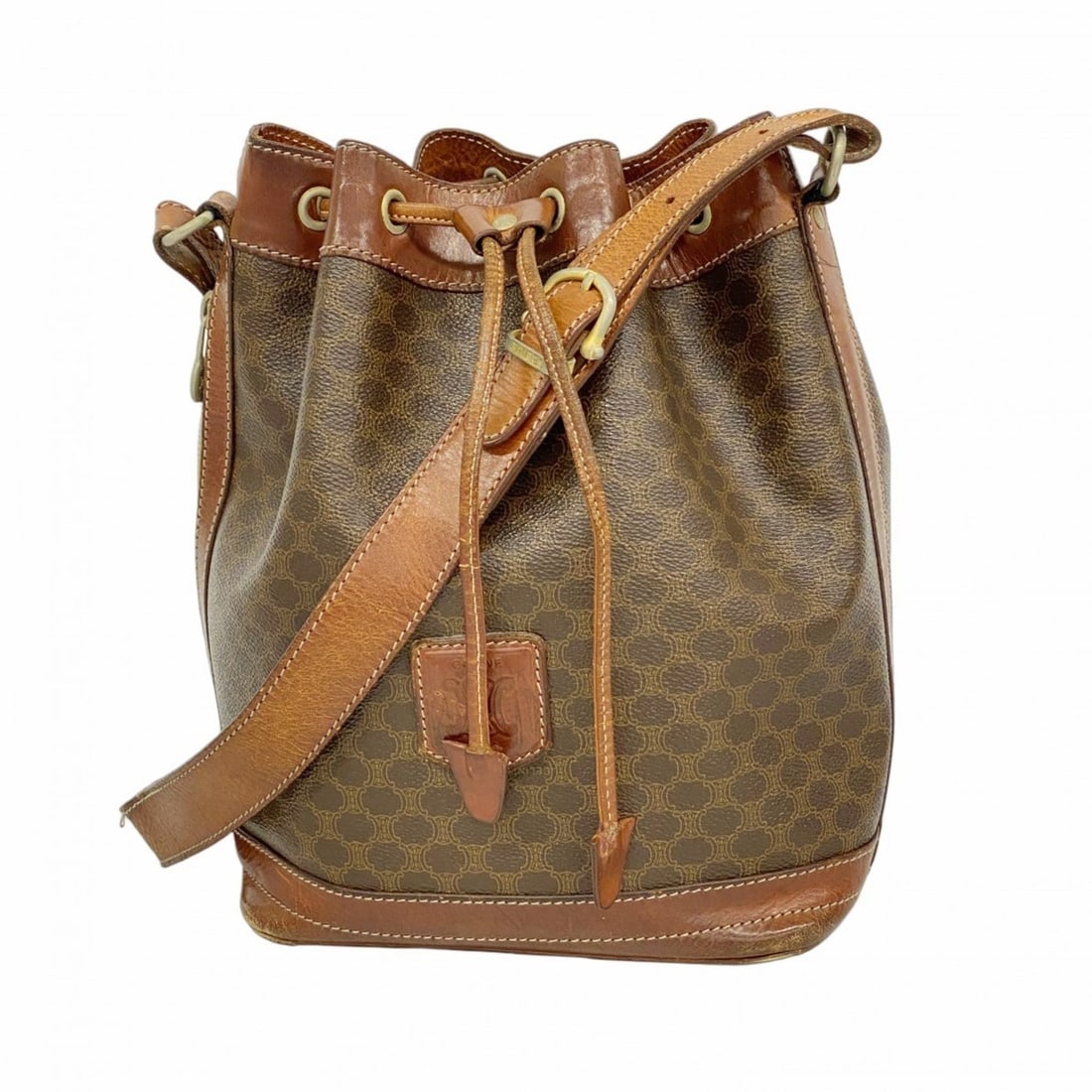 Celine Shoulder Bag Macadam Brown Women's: --- Catalog ---Category: SizeSize (HxWxD): 27.5cm x 20.5cm x 14.5cm / 10.82'' x 8.07'' x 5.7''Category: DesignType: Shoulder bagColor: BrownGender: WomenMaterial: PVC Hardware Color: GoldCategory: Gen