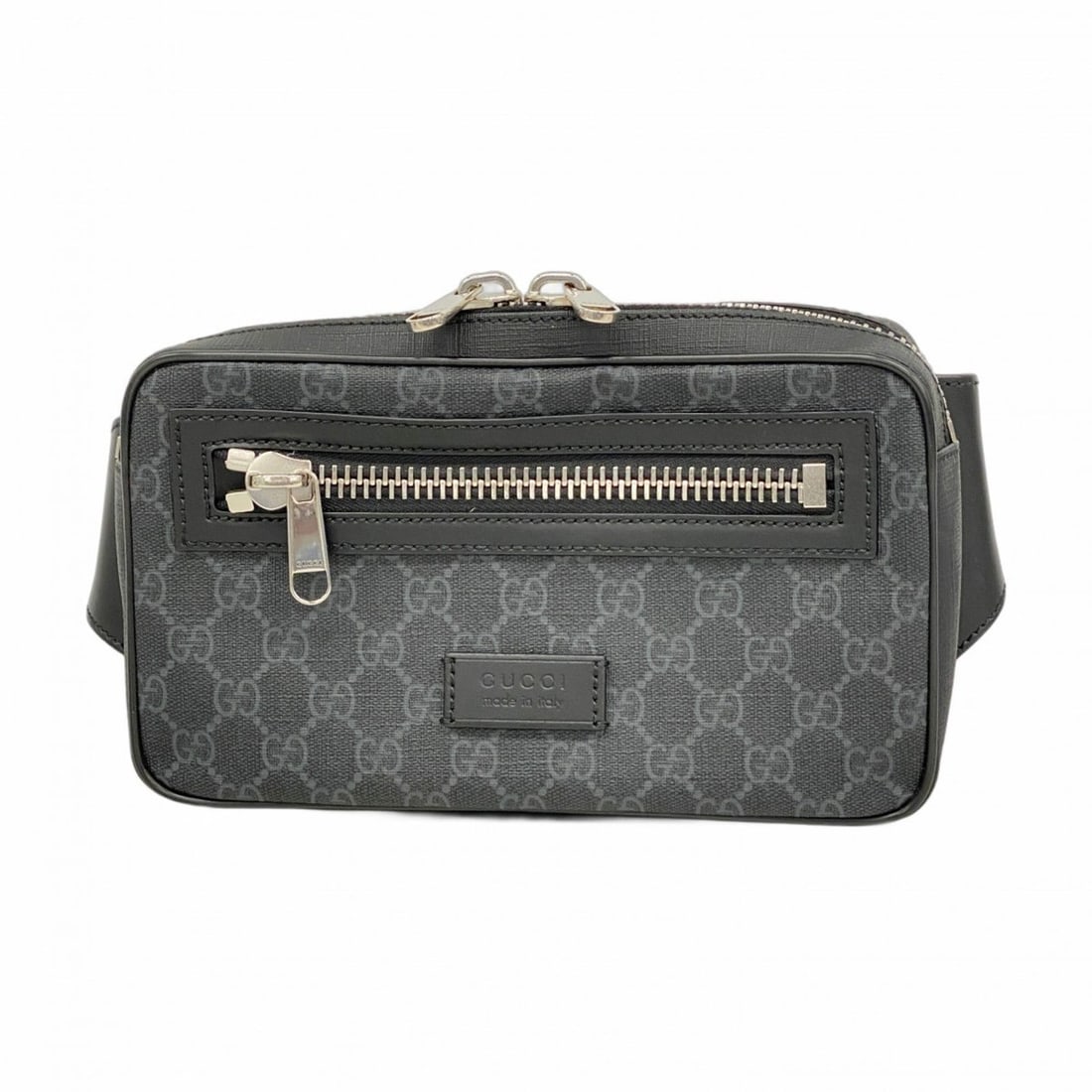 Gucci GG Supreme Sherry Line Waist Bag 474293 Black Men's: --- Catalog ---Category: SizeSize (HxWxD): 14cm x 24cm x 5.5cm / 5.51'' x 9.44'' x 2.16''Category: DesignType: Fanny packColor: BlackGender: MenMaterial: PVC Hardware Color: SilverCategory: GeneralMPN