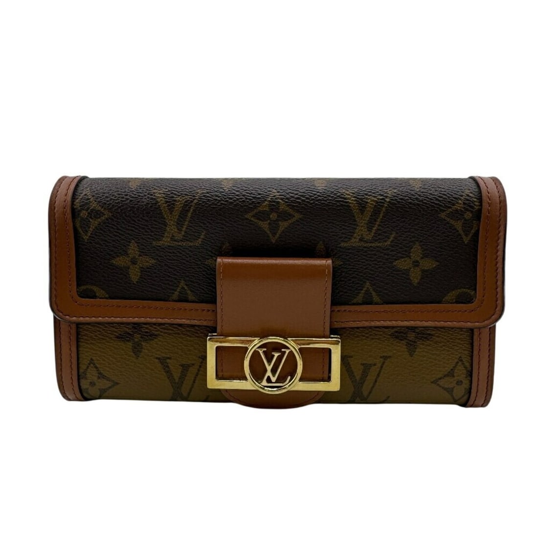 LOUIS VUITTON M46645 Portefeuille Sarah Monogram Reverse Long Wallet Brown Women's: --- Catalog ---Category: SizeSize (HxWxD): 10cm x 19cm x 2cm / 3.93'' x 7.48'' x 0.78''Category: DesignType: Long wallet (bi-fold)Color: BrownGender: WomenMaterial: Monogram Reverse , Leather Category