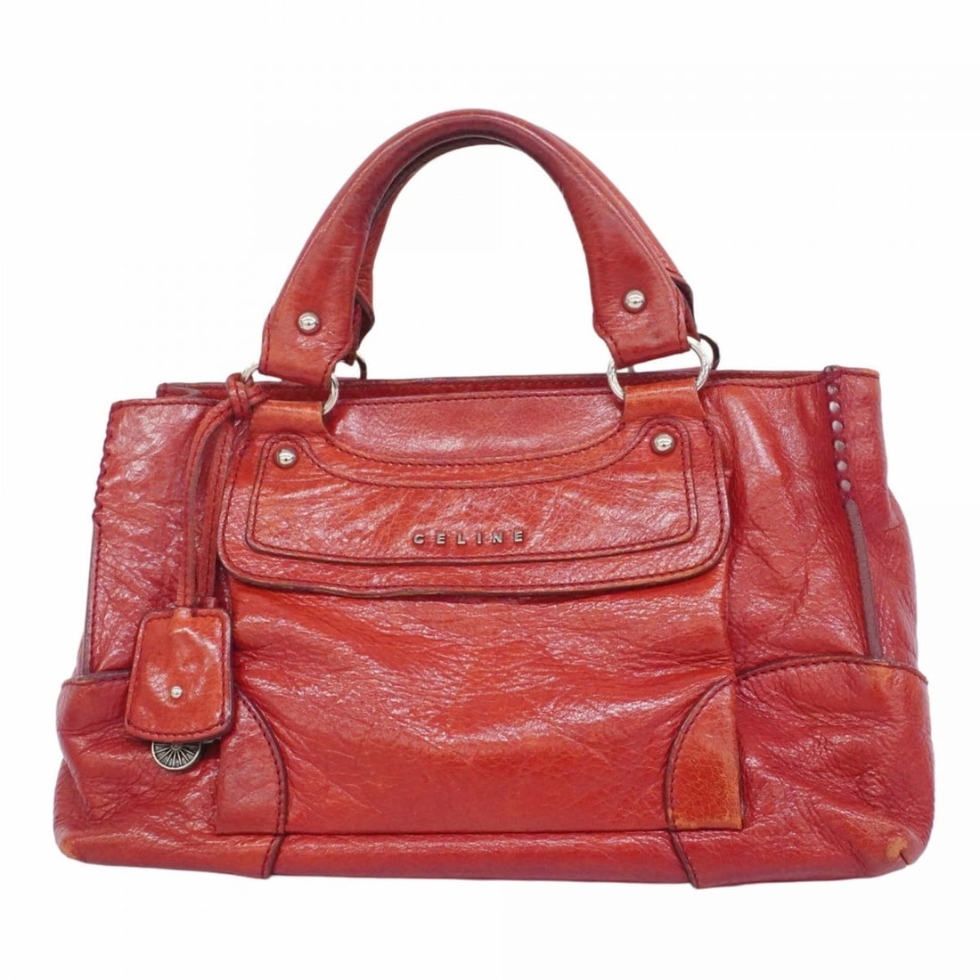 Celine handbag leather red women's (1 of 17)