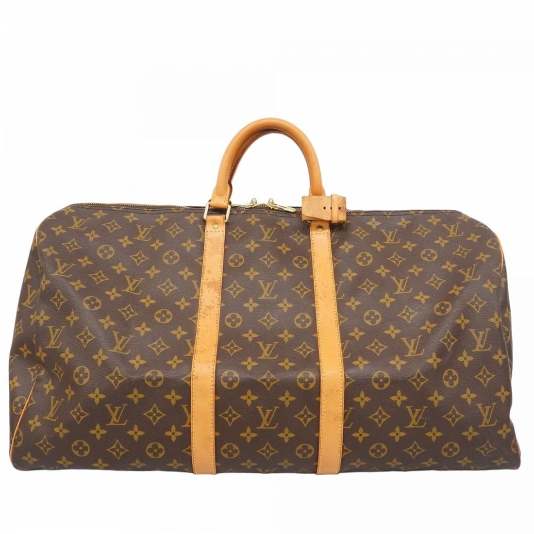 Louis Vuitton Monogram Keepall 55 Boston Bag M41424 Brown Men's and Women's (1 of 18)