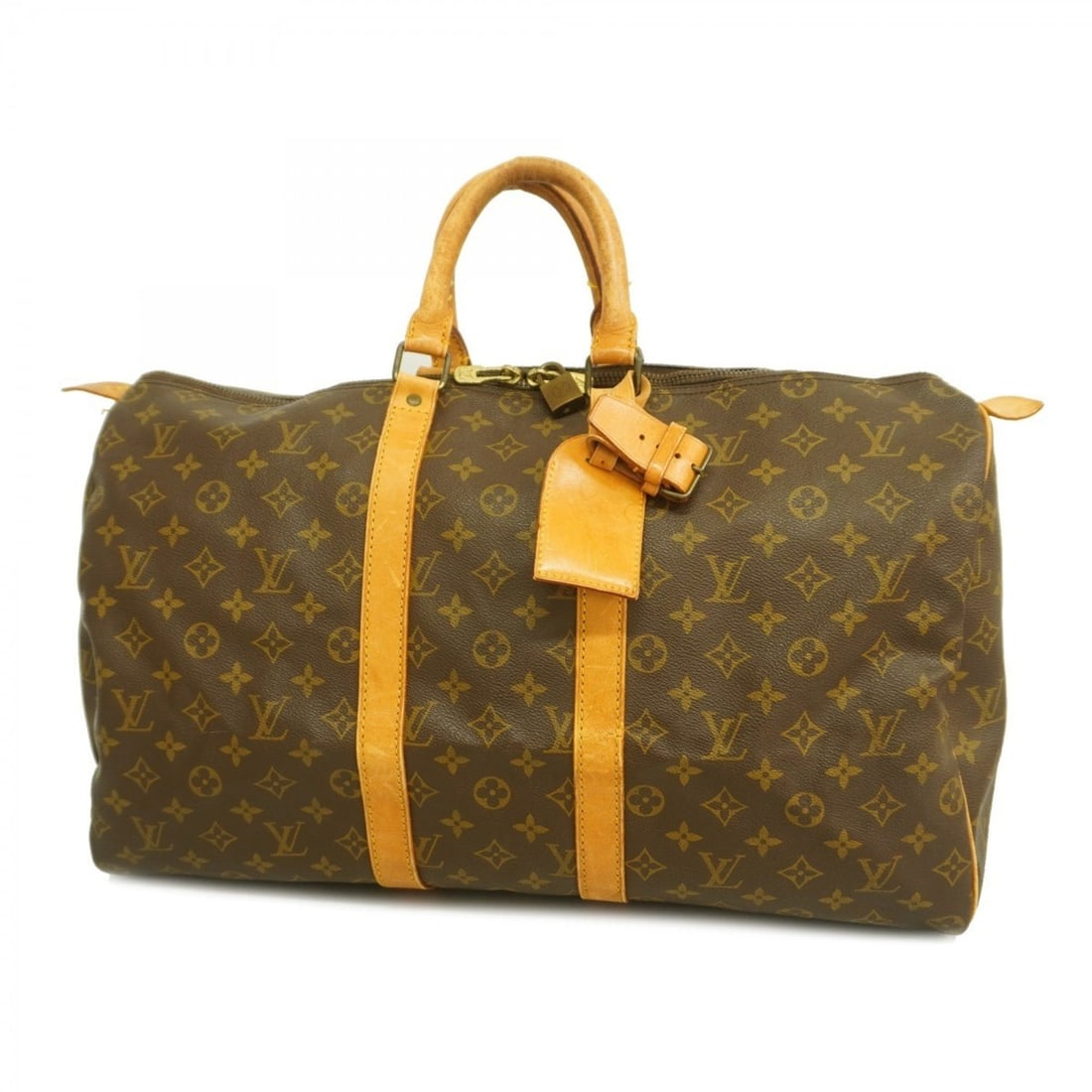 Louis Vuitton Monogram Keepall 50 Boston Bag M41426 Brown Men's and Women's (1 of 17)