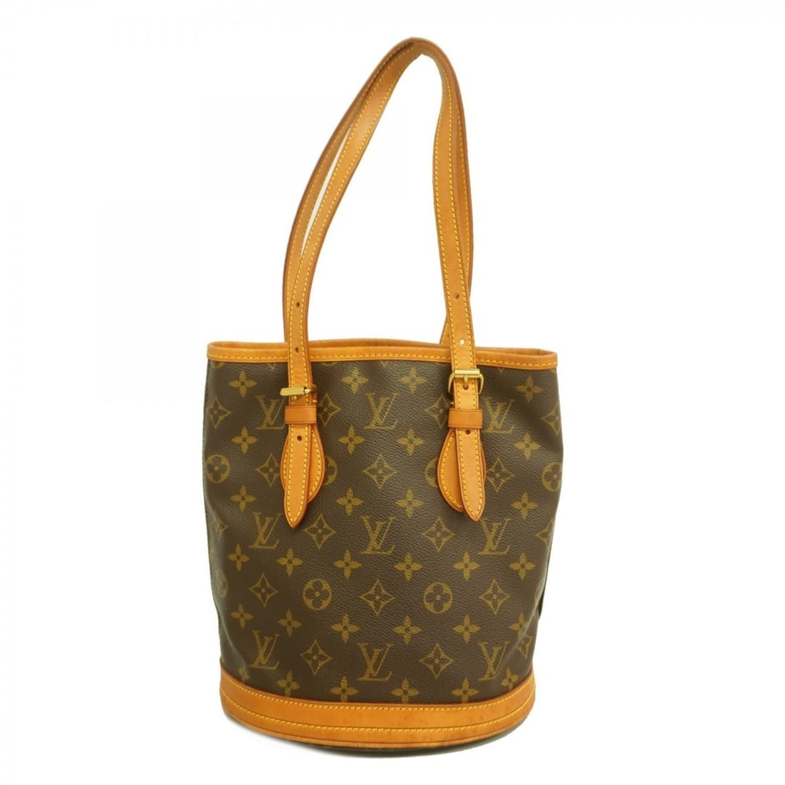 Louis Vuitton Monogram Bucket PM Tote Bag M42238 Brown Women's: --- Catalog ---Category: SizeSize (HxWxD): 26cm x 23cm x 16cm / 10.23'' x 9.05'' x 6.29''Category: DesignType: Tote bagColor: BrownGender: WomenCategory: GeneralMPN: M42238Brand: Louis Vuitton--- Item