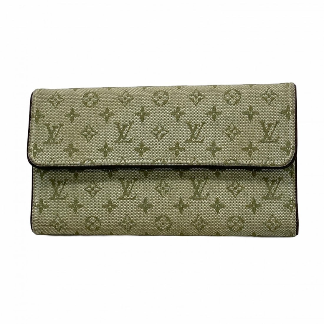 Louis Vuitton Monogram Mini Tri-fold Long Wallet Porte Tresor International M92443 TST Khaki Women's (1 of 11)