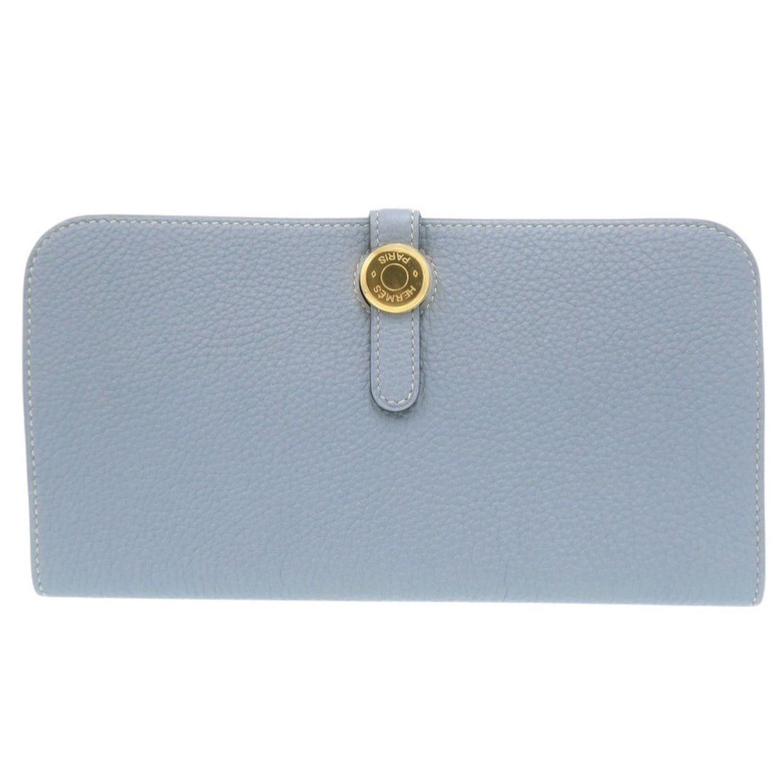 Hermes Like new Hermès Dogon Long Wallet (P stamp, 2012) with gold hardware and blue Togo lining. (1 of 13)